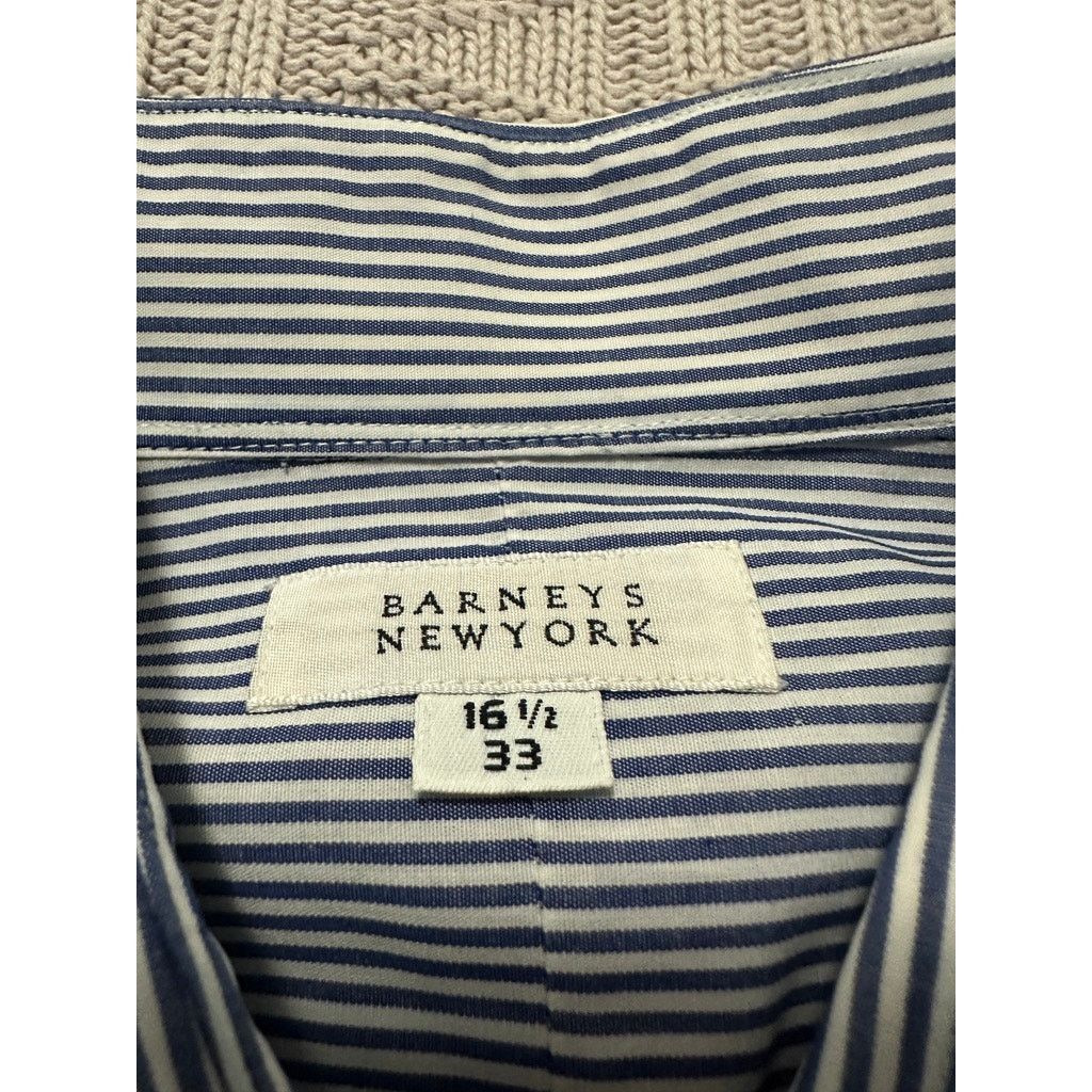 Barneys New York Barneys New York blue striped button down size 16.5 Size US L / EU 52-54 / 3 - 5 Thumbnail