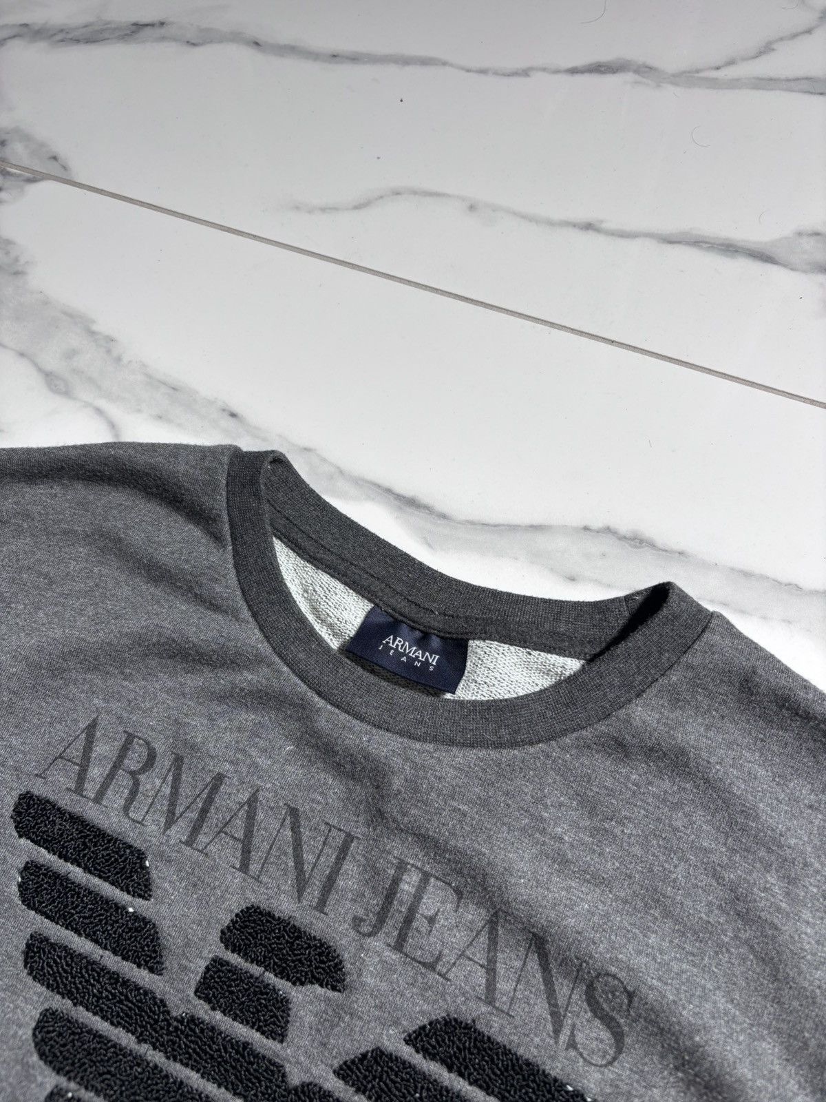 Armani Armani Sweatshirt Big Logo Embroidered Designer Luxury Y2K Size US XL / EU 56 / 4 - 6 Thumbnail