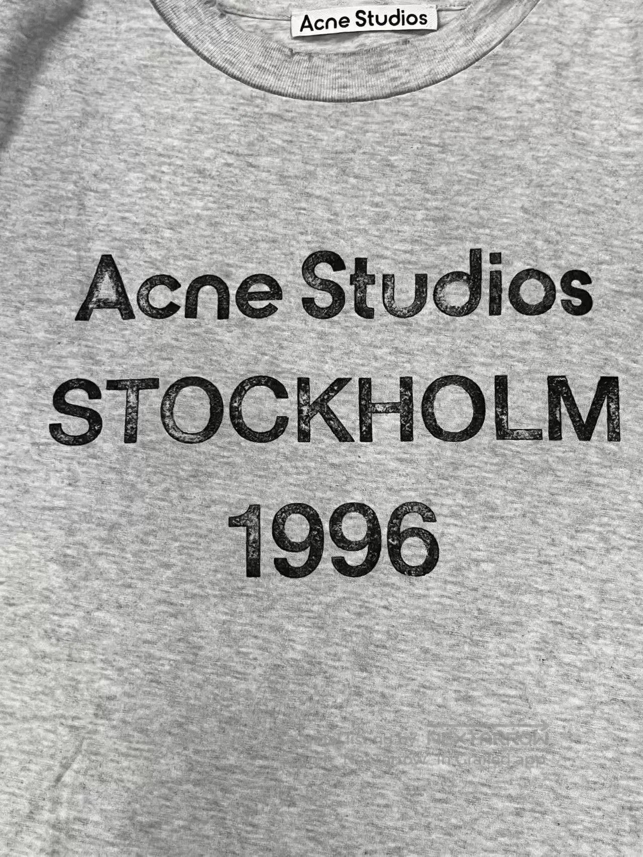 Acne Studios Acne Studios 1996 Logo Print Crewneck T-Shirt. Size XXS / US 00 / IT 34 - 3 Thumbnail