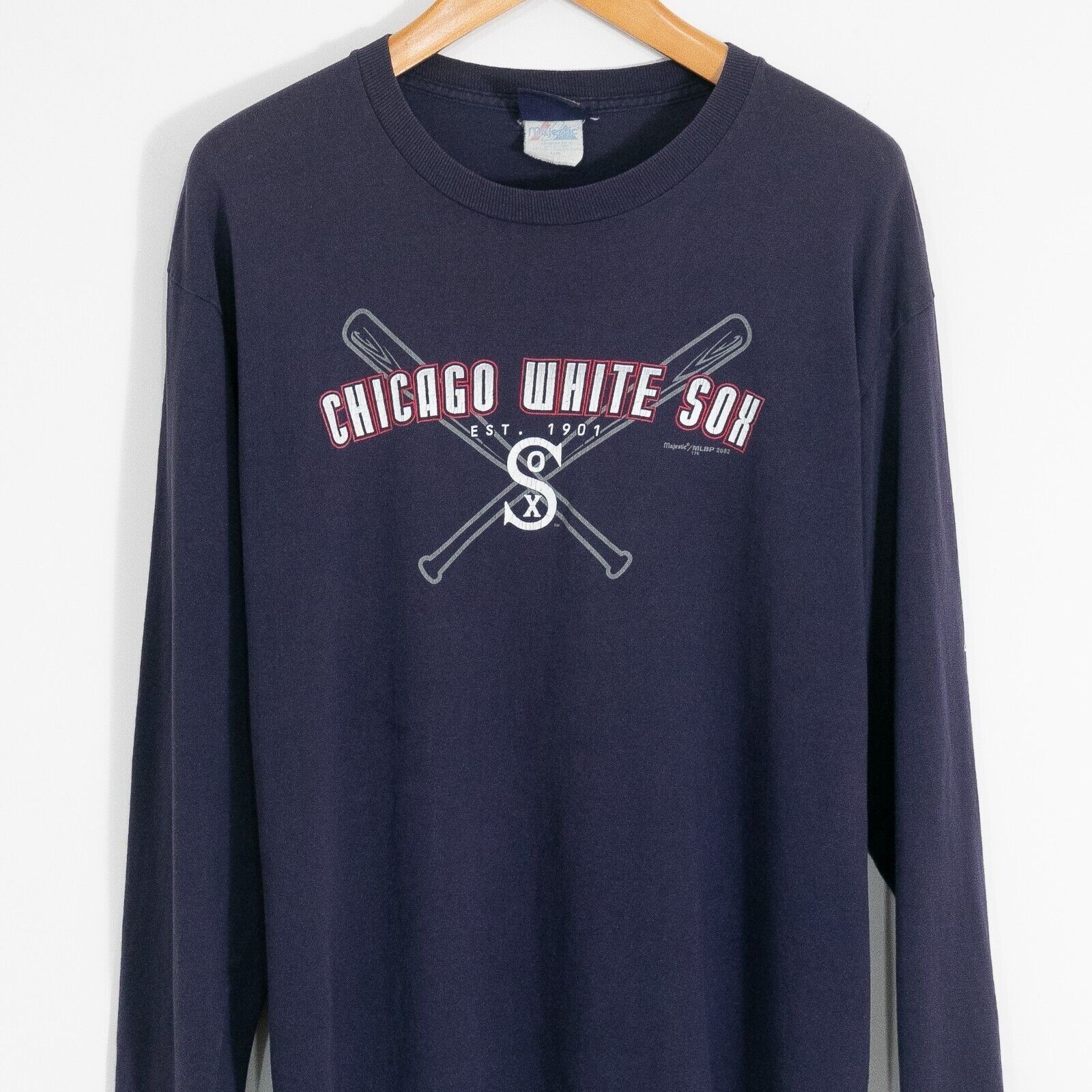 Vintage Vintage Chicago White Sox T Shirt L - Long Sleeve Distressed Size US L / EU 52-54 / 3 - 2 Thumbnail