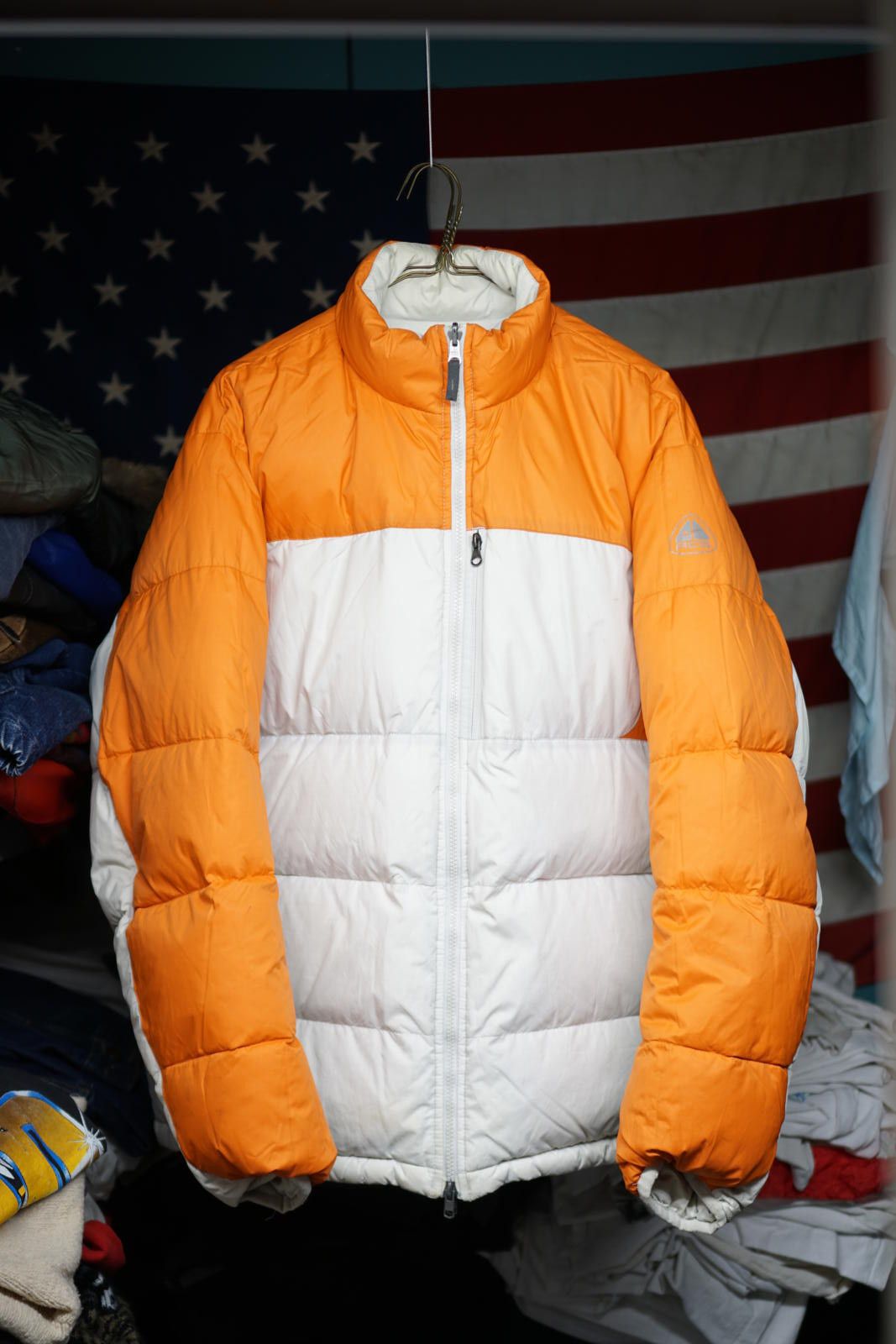 Unknown London ACG Nike Puffer Jacket White and Orange XL Size US XL / EU 56 / 4 - 3 Thumbnail