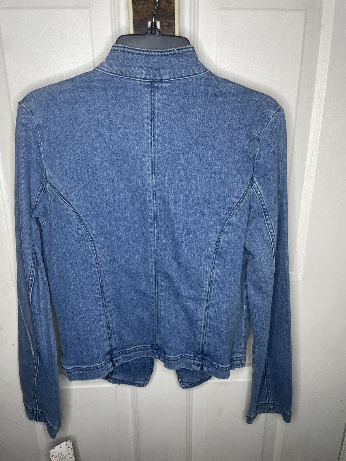 Free People NWT Free People Distressed Military Style Denim Jacket Size L / US 10 / IT 46 - 5 Thumbnail