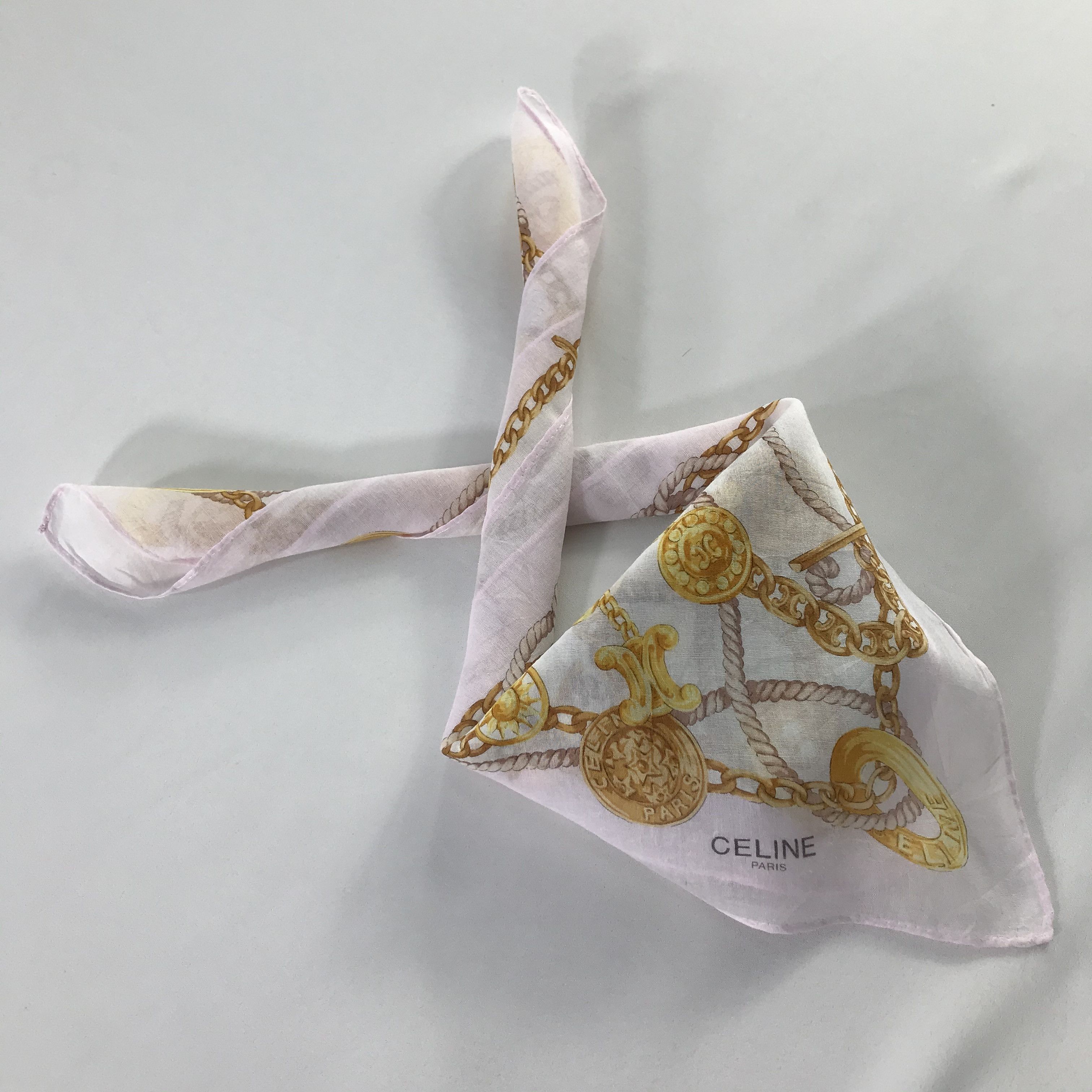 Celine × Vintage Celine Bandana / Handkerchief / Neckerchief - S562 Size ONE SIZE - 4 Thumbnail