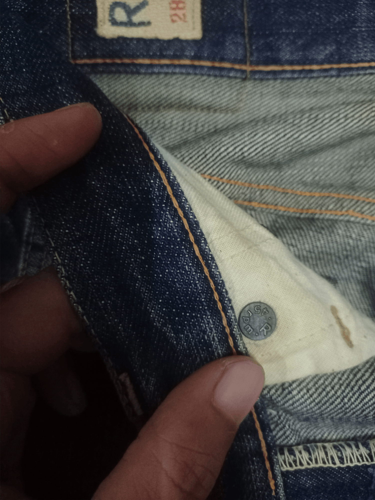45rpm Vintage Japanese 45Rpm Mud Wash Distressed Loose Jeans Size US 26 / EU 42 - 4 Thumbnail