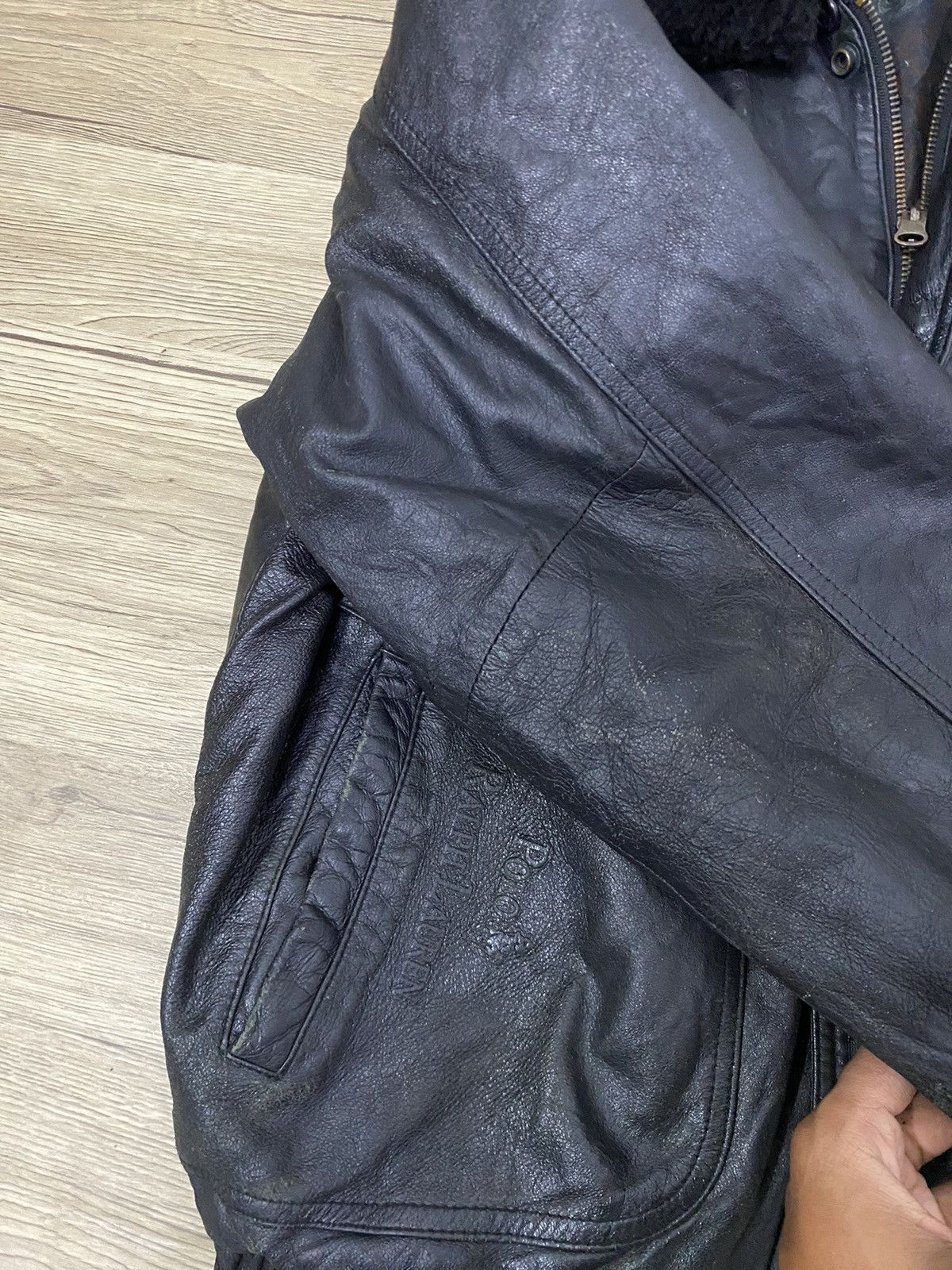 Polo Ralph Lauren × Ralph Lauren 💥Vintage💥Polo Ralph Laurent Leather Jacket Size US L / EU 52-54 / 3 - 18 Thumbnail