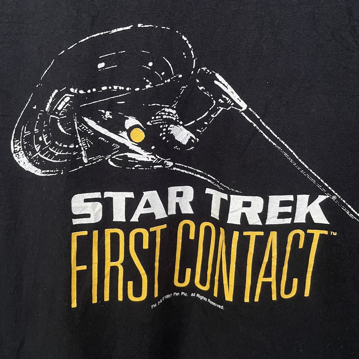 Vintage Vintage 1997 Star Trek First Contact Movie Promo T Shirt Size US M / EU 48-50 / 2 - 2 Thumbnail