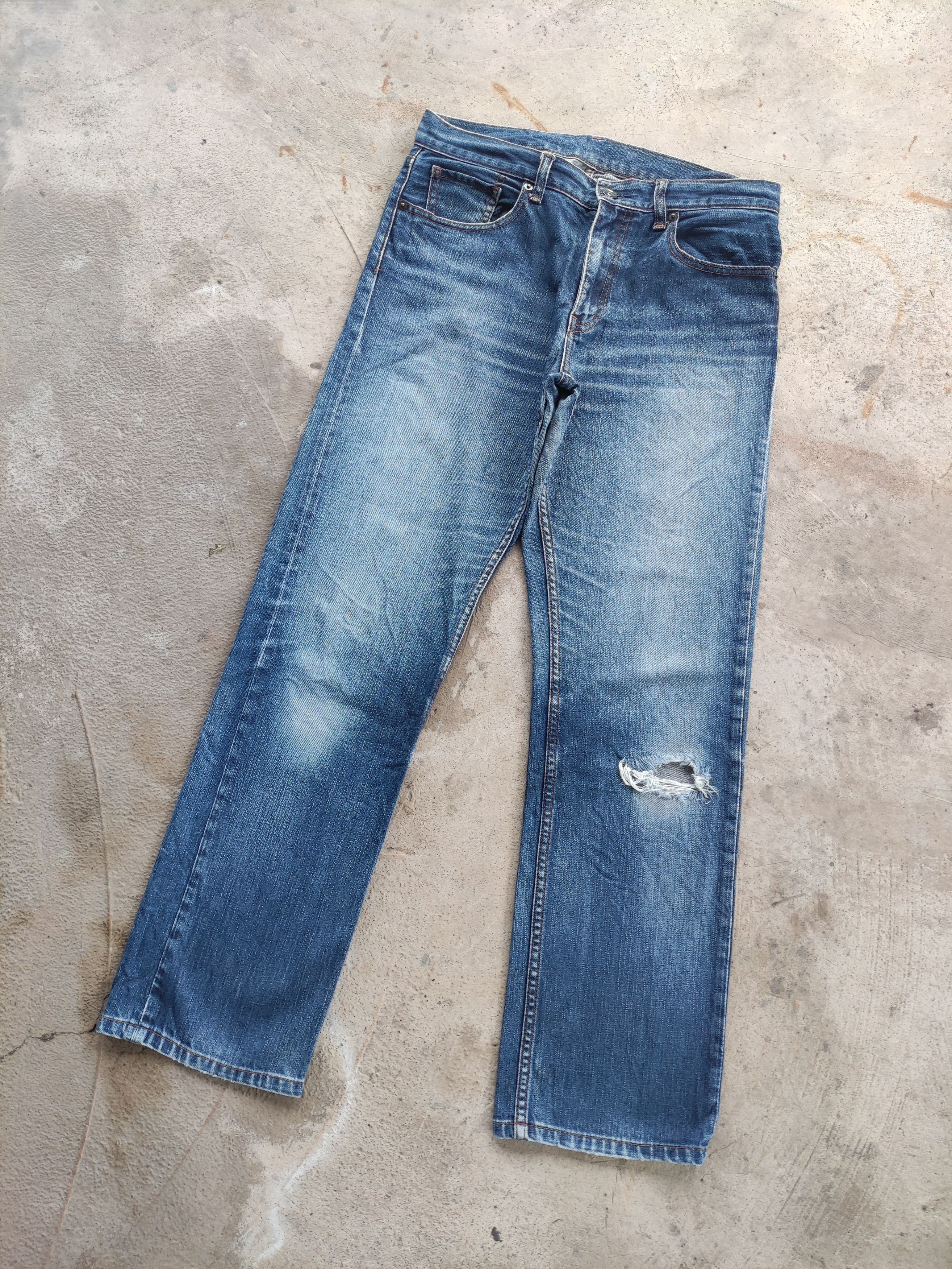 Japanese Brand Vintage Japanese Denim Distressed Faded Jean W33 Size US 33 - 2 Thumbnail