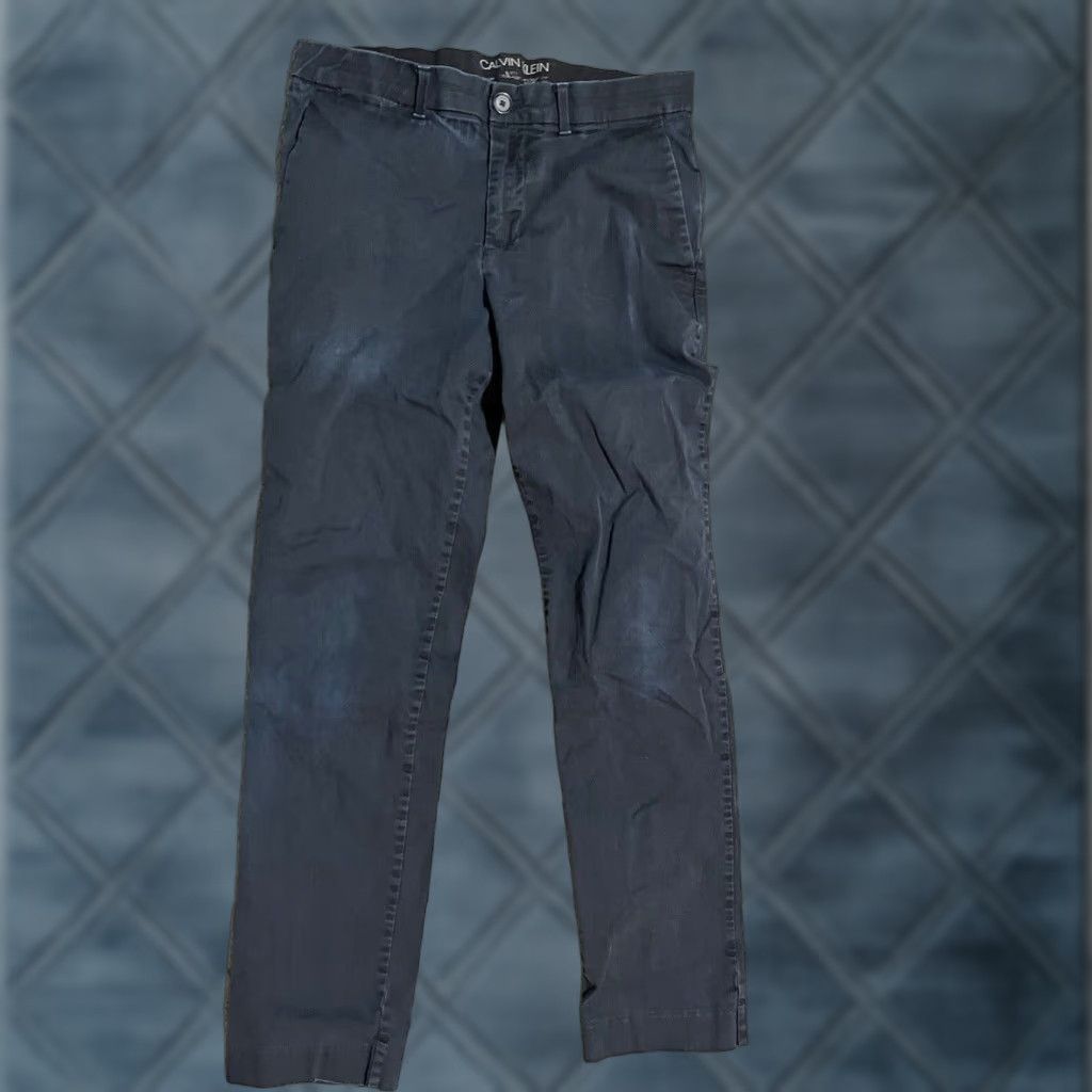 Calvin Klein Calvin Klein Slim Fit Pants Men's 28x30 Black Infinite Flex Waist Casual Distres Zip Straight Inseam 30 Size US 28 / EU 44 - 1 Thumbnail