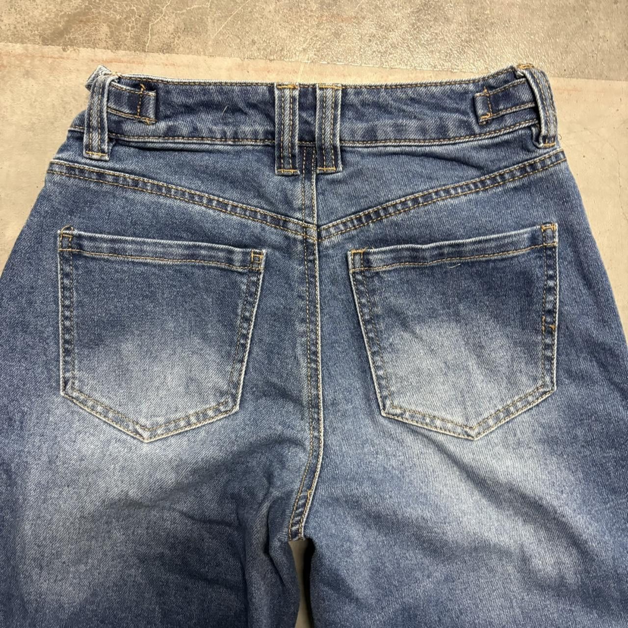 Vintage Crazy Vintage Y2K/2000s Baggy Skater Style Cargo Denim Pants! Size 24" / US 00 / IT 34 - 5 Thumbnail
