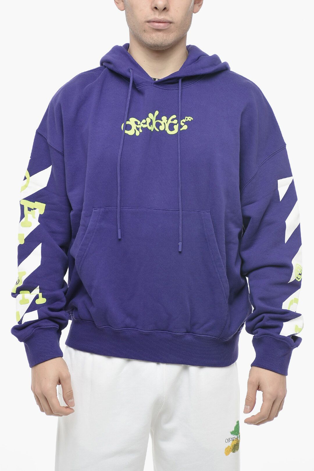 image of Off White Og1Mm0424 Seasonal Boxy Hoodie In Purple, Men's (Size Large)