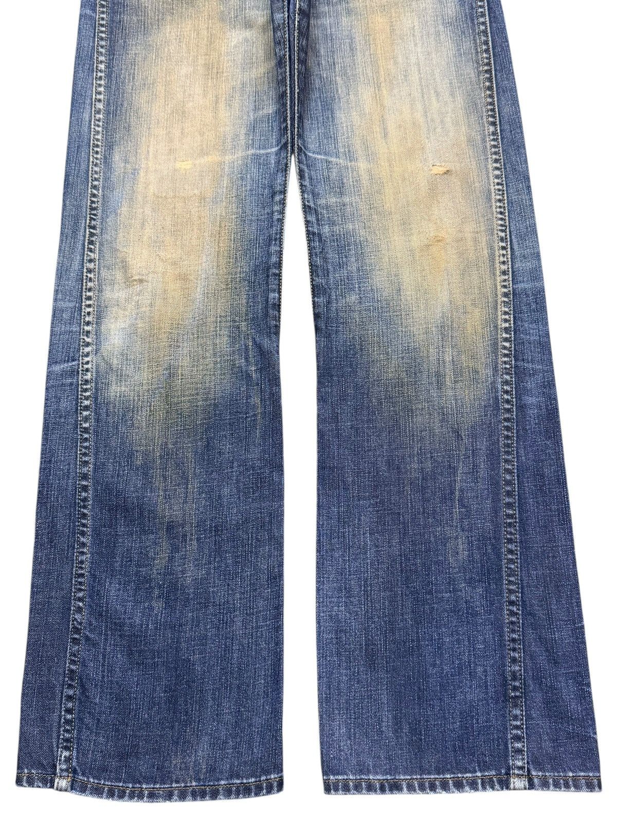 Japanese Brand Vintage Y2K Japan Brand Mud Wash Faded Wide Leg Straight Fit Size US 29 - 7 Thumbnail