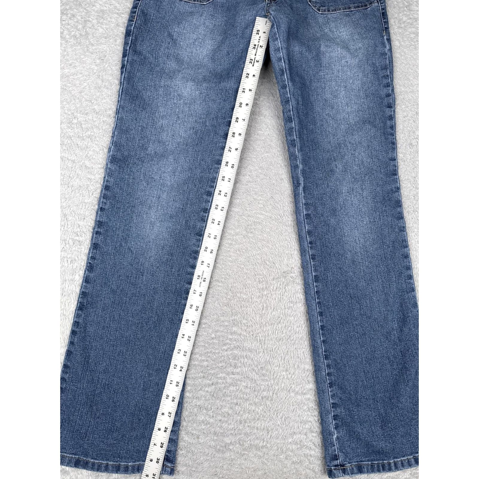 Vintage No Boundaries Jeans Womens Bootcut Jeans Juniors Size 3 Medium Wash Blue 28x31 Low Rise 5-Pocket Denim Stretch Size 26" / US 2 / IT 38 - 7 Thumbnail