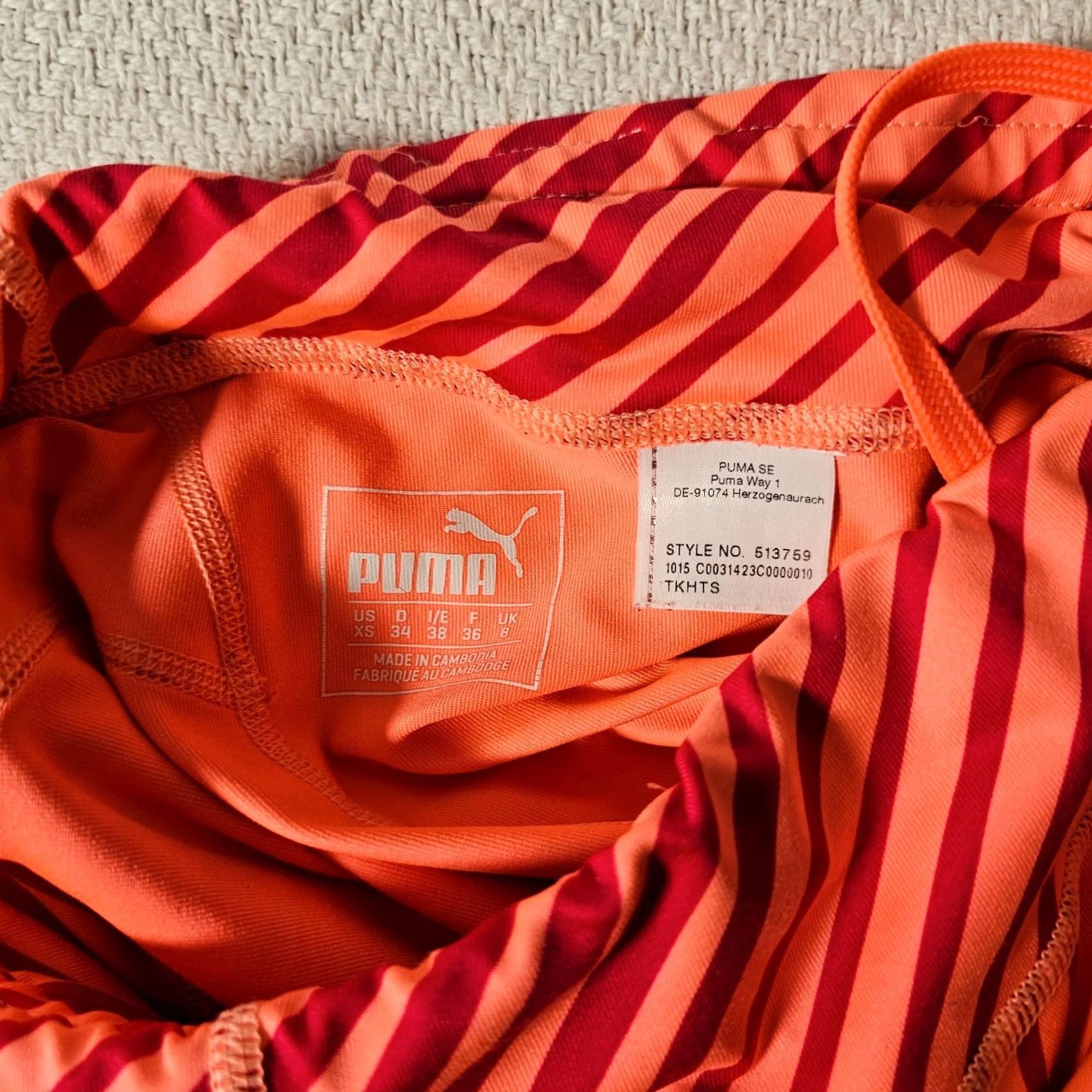 Puma PUMA Fitness Pants Women's Pink Striped Cropped Athletic Bottoms XS Hosiery & Sportswear Pants Size 26" / US 2 / IT 38 - 3 Thumbnail