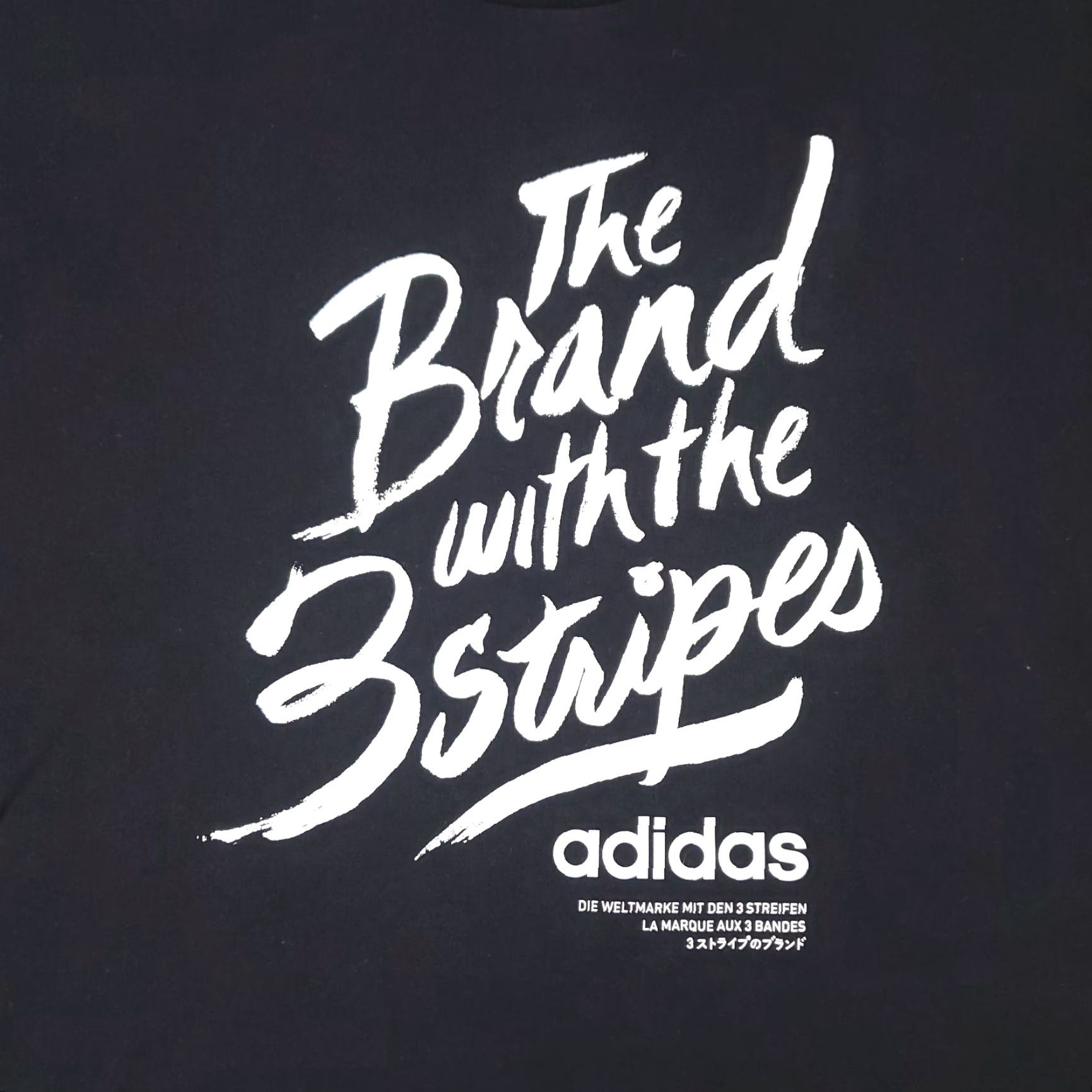 Adidas ADIDAS T Shirt Mens XL Black Logo Short Sleeve Adult Casual Crew Neck Cotton Blend Size US XL / EU 56 / 4 - 2 Thumbnail