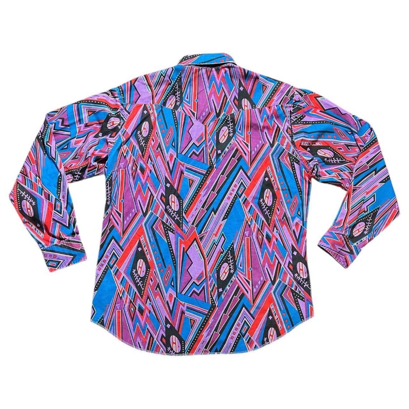 Wrangler Vintage Wrangler Cowboy Cut Western Twill Brushpopper Shirt Size US XL / EU 56 / 4 - 2 Thumbnail