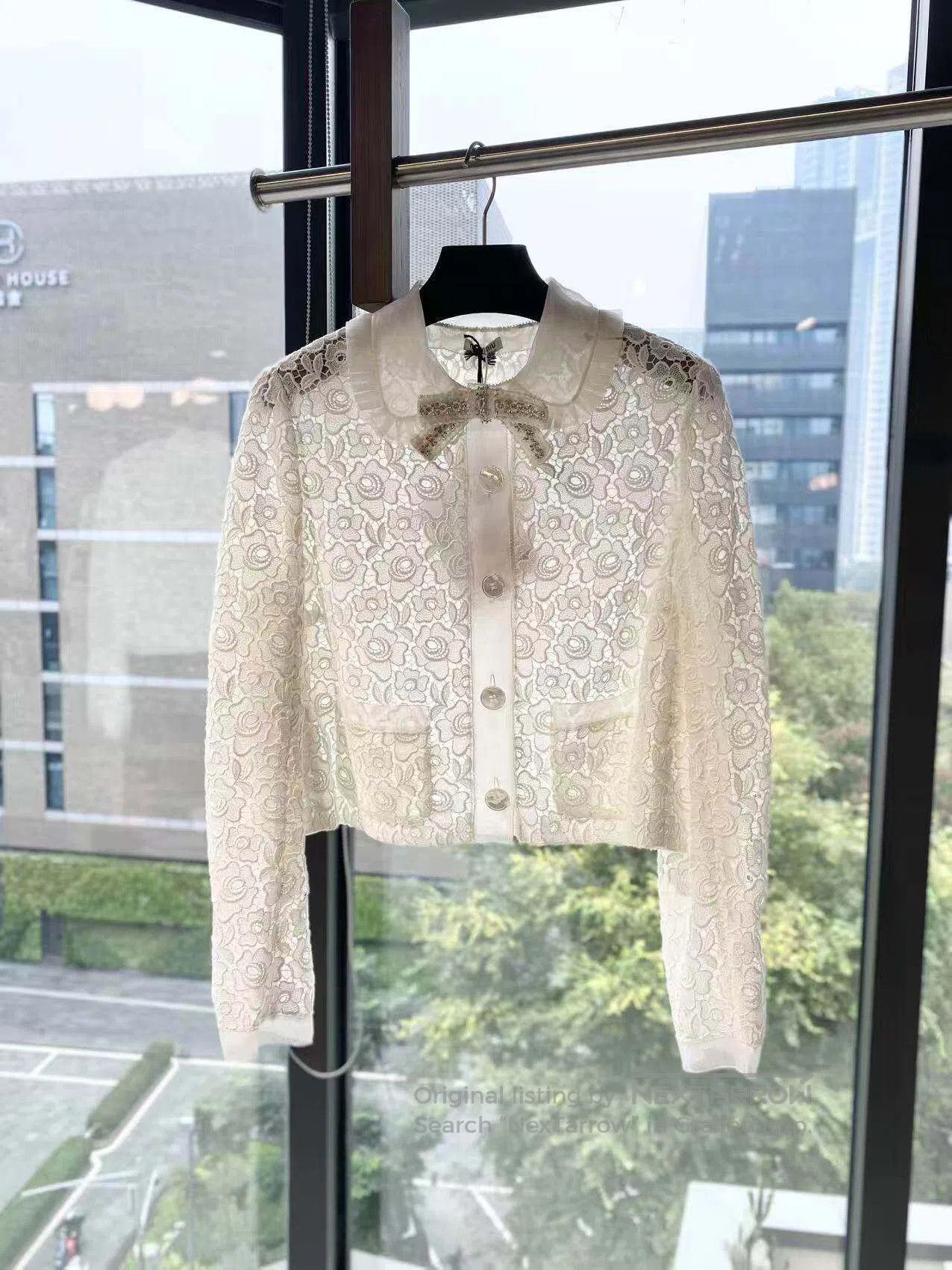 Miu Miu Miu Miu Lace cut-out bow jacket| Size XS / US 0-2 / IT 36-38 - 2 Thumbnail