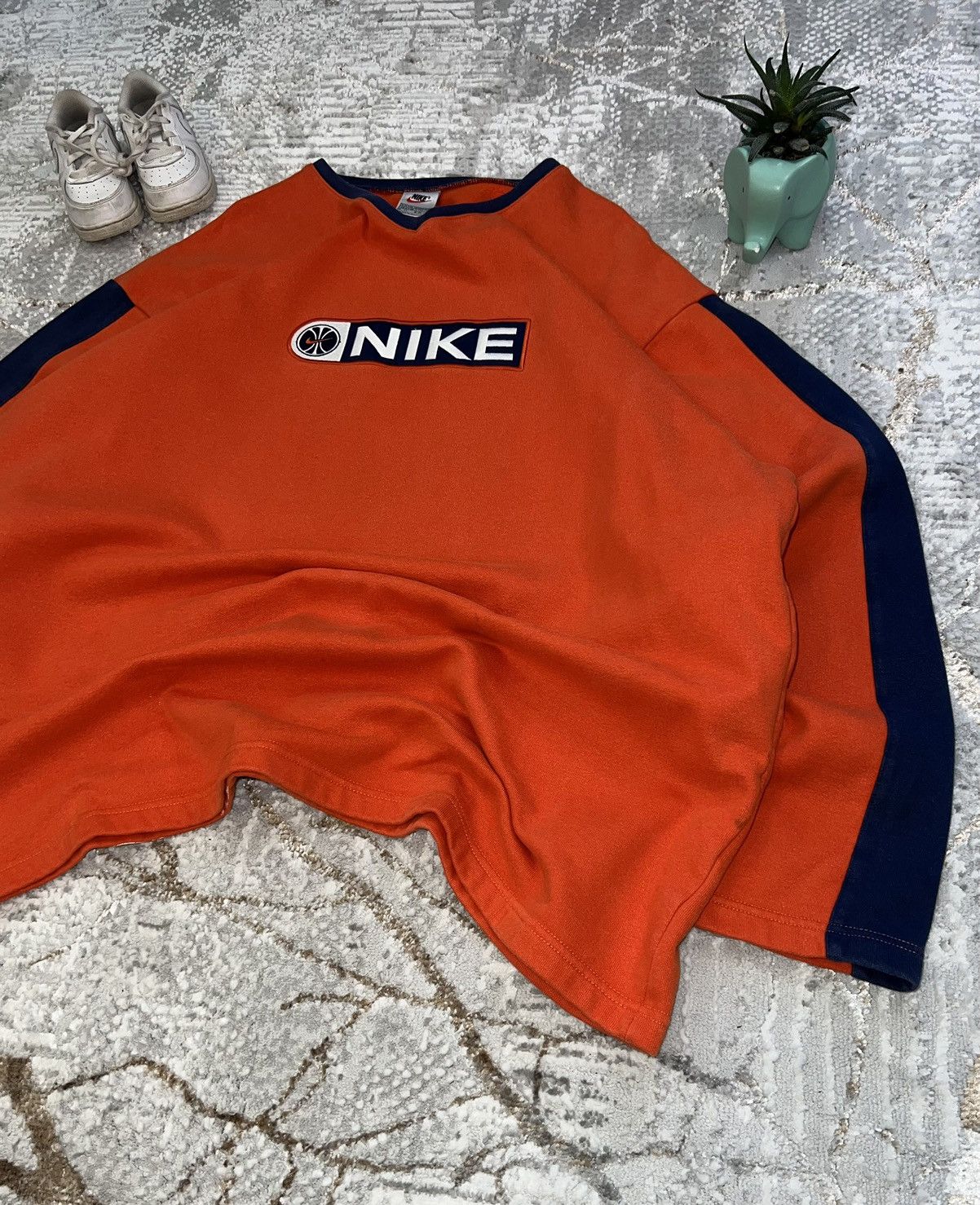 Nike × Vintage NIKE VINTAGE 90S BIG LOGO SWEATSHIRT BOXY FIT Y2K CREWNECK Size US XL / EU 56 / 4 - 4 Thumbnail