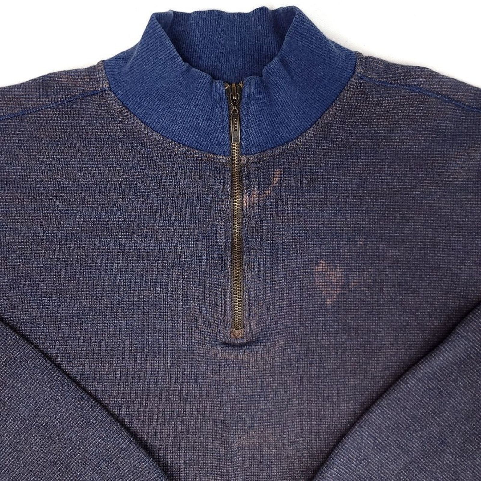 Robert Graham Robert Graham 1/4 Zip Long Sleeve Sweater Mens Large Cotton Size US L / EU 52-54 / 3 - 2 Thumbnail