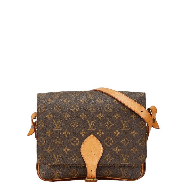 Louis Vuitton Louis Vuitton Louis Vuitton Monogram Cartouchiere GM Shoulder Bag M51252 Brown PVC Leather Canvas Crossbody Bag M51252 in Very Good Condition Size ONE SIZE - 1 Thumbnail
