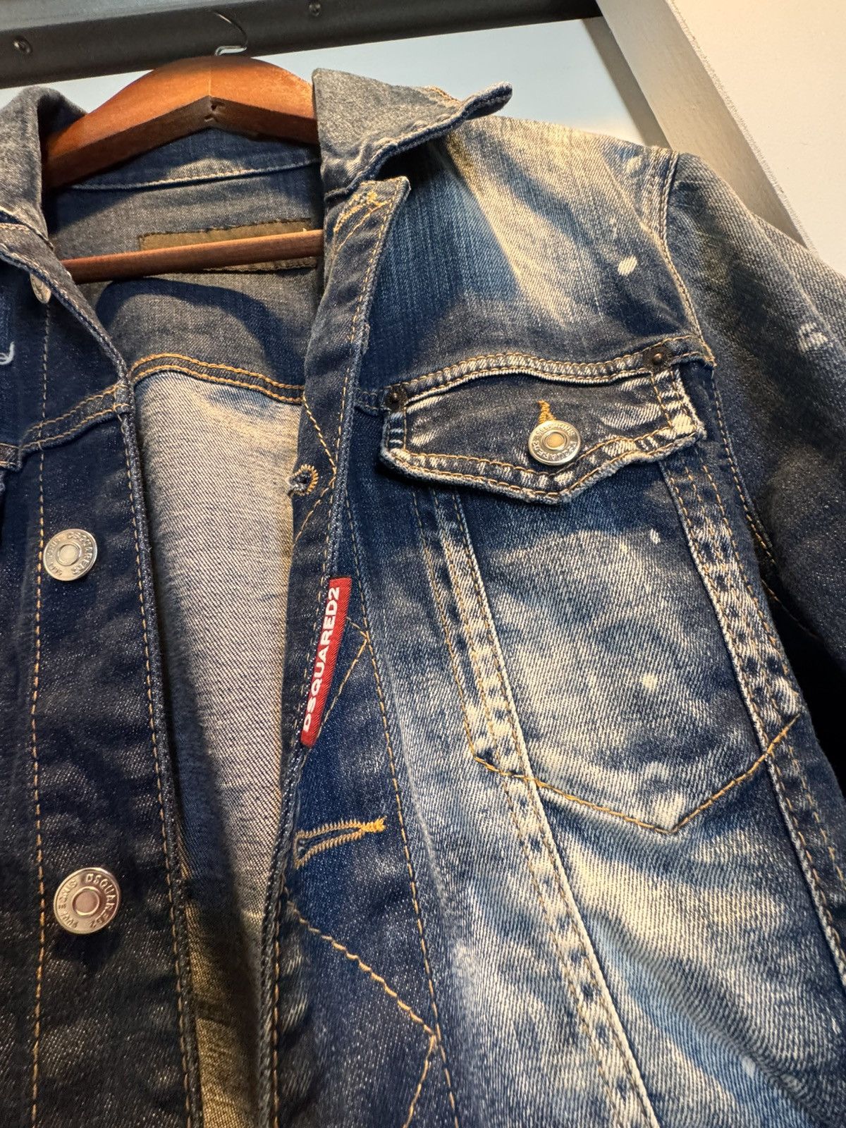 Dsquared2 Dsquared2 Denim Jacket with light denim bottom. Size US S / EU 44-46 / 1 - 3 Thumbnail