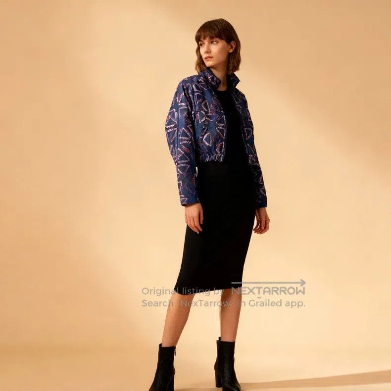 Hermes Hermes Blue Short Printed Windbreaker Jacket Size XS / US 0-2 / IT 36-38 - 3 Thumbnail