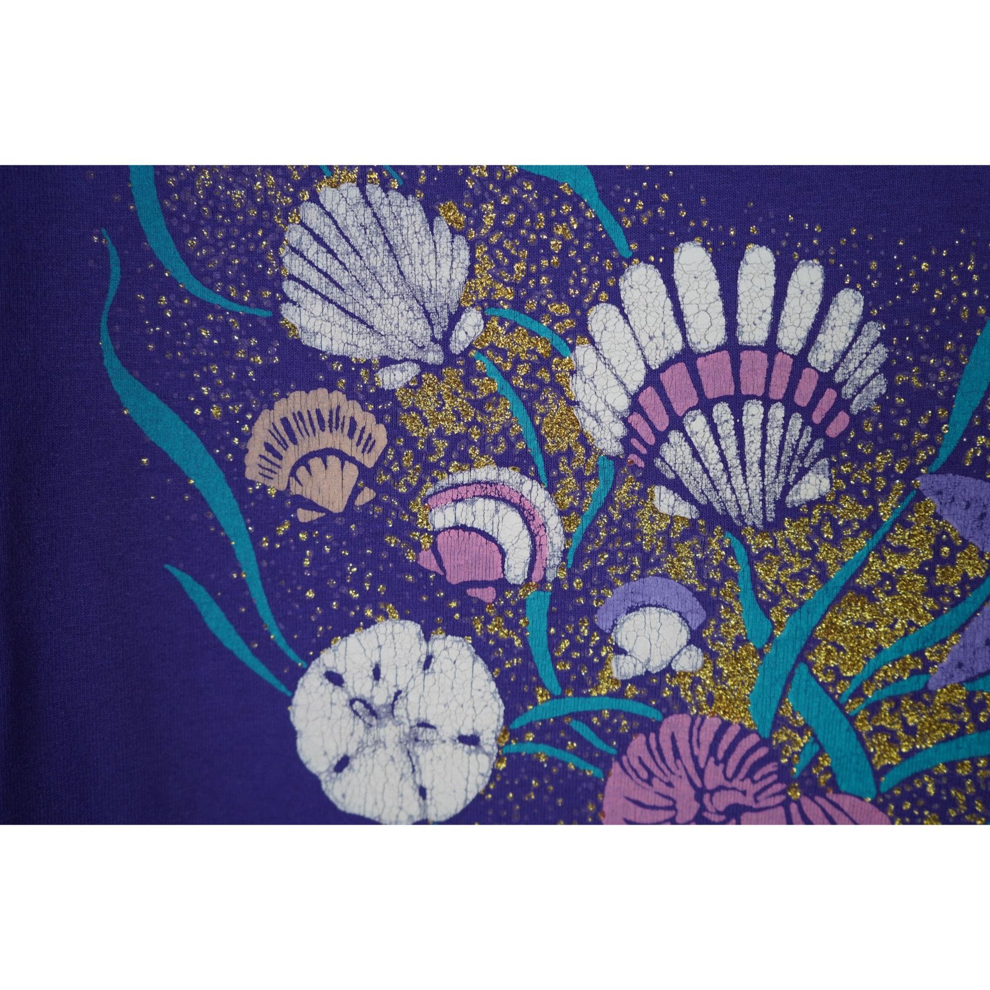 Vintage 90s Seashells & Starfish Graphic Art Beach Tee M Size US M / EU 48-50 / 2 - 6 Thumbnail
