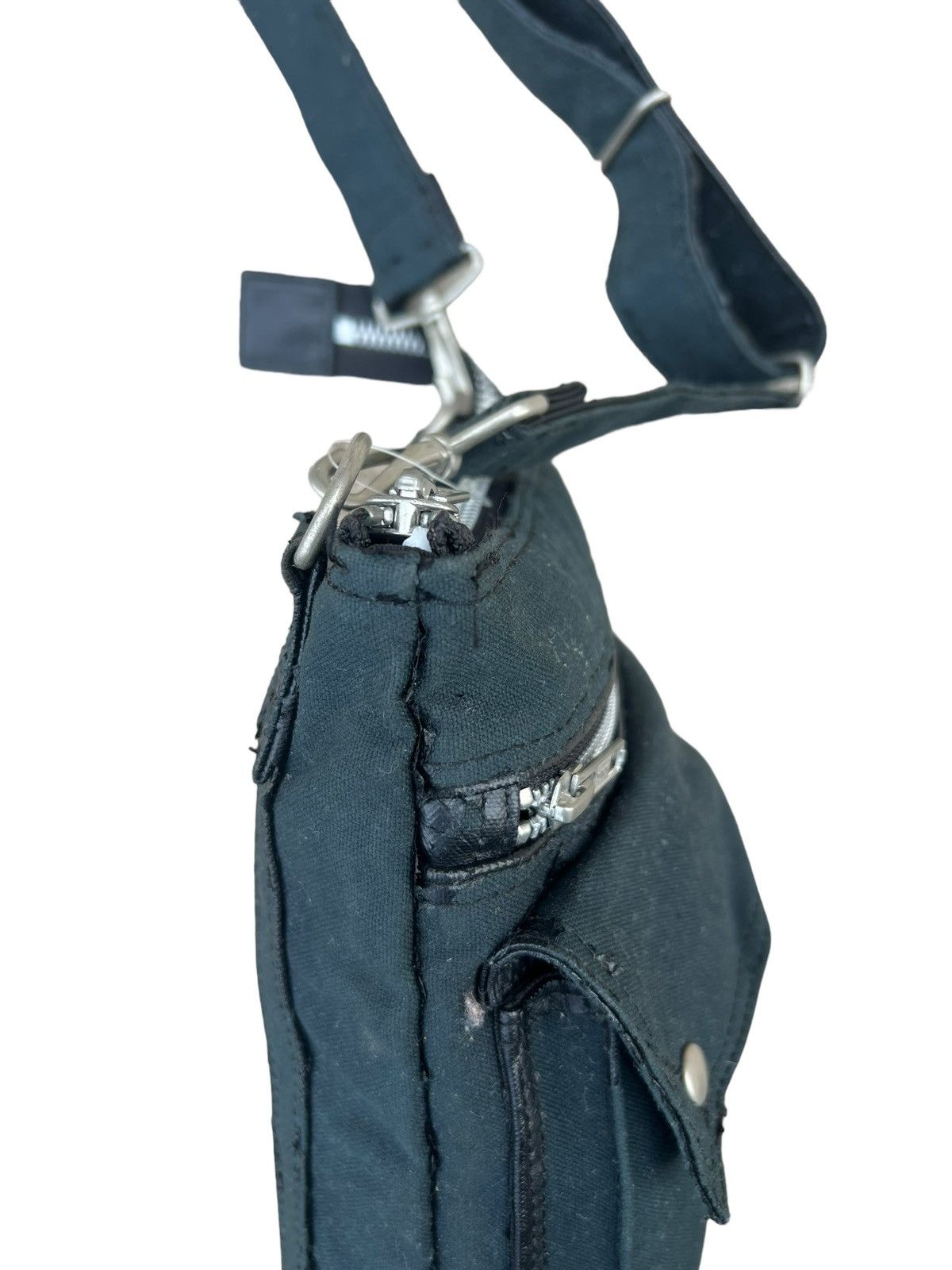 Japanese Brand Vintage Porter Yoshida Japan Peel Off PU Coated Distress Bag Size ONE SIZE - 7 Thumbnail