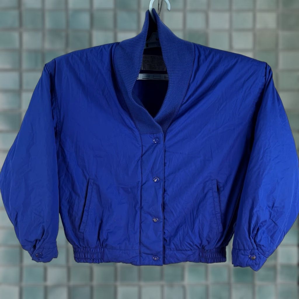 Sears Sears Womens Jacket Blue Size L Lined Snap Front Vintage Coat Size L / US 10 / IT 46 - 1 Thumbnail