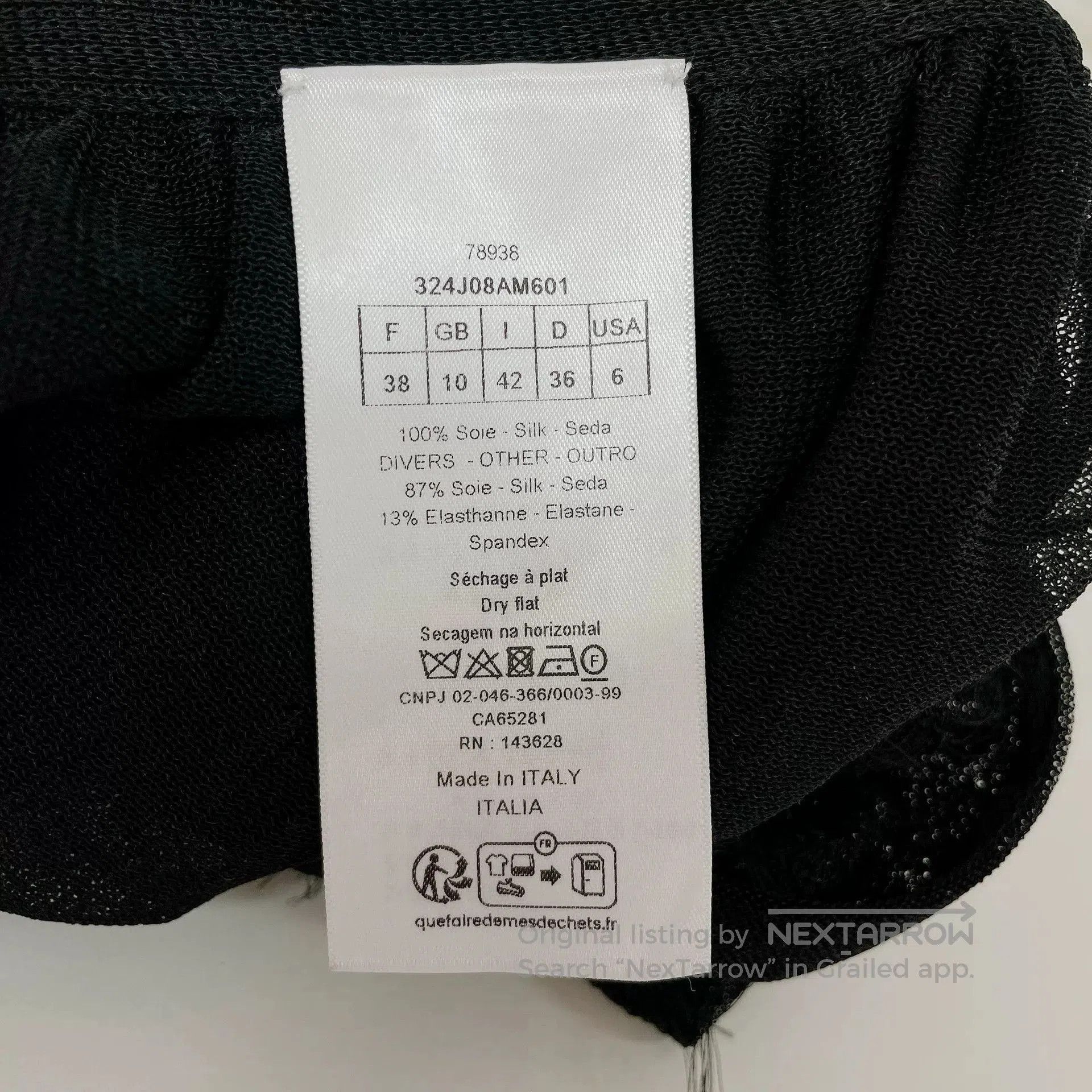 Dior Christian Dior Black Lace Mesh Skirt. Size US 38 / EU 54 - 6 Thumbnail