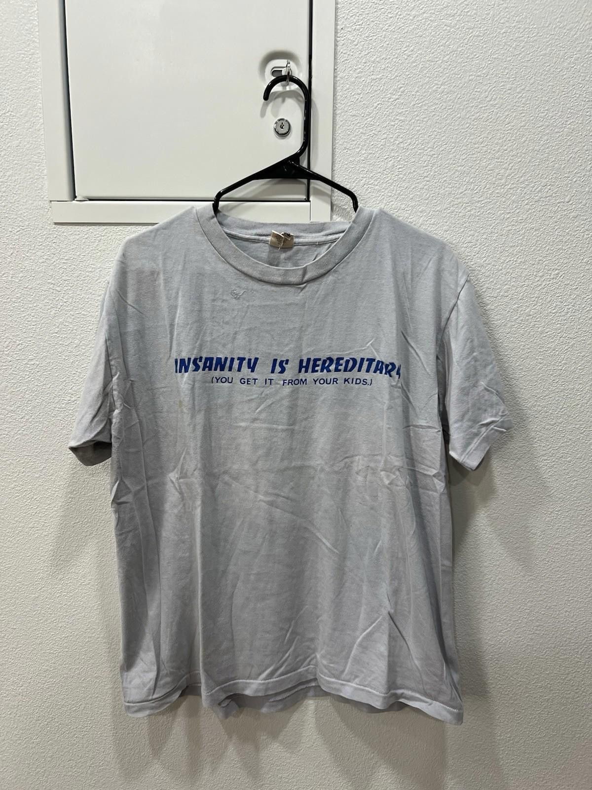 Signal Sport 90s Insanity Is Hereditary Funny Tee Size US XL / EU 56 / 4 - 1 Thumbnail