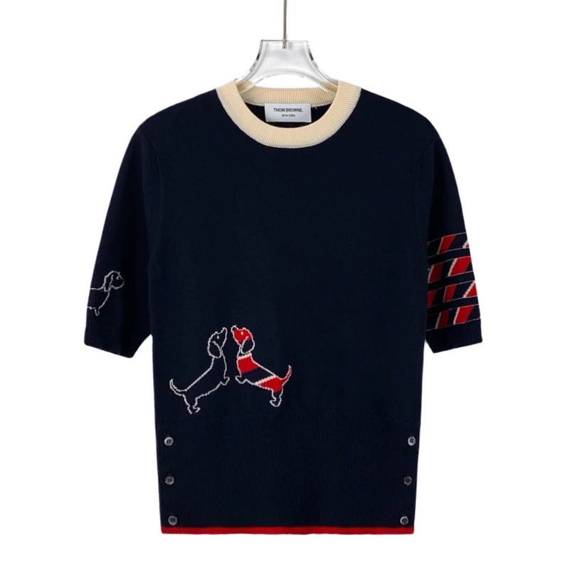 Thom Browne size0 Round neck short sleeve knit