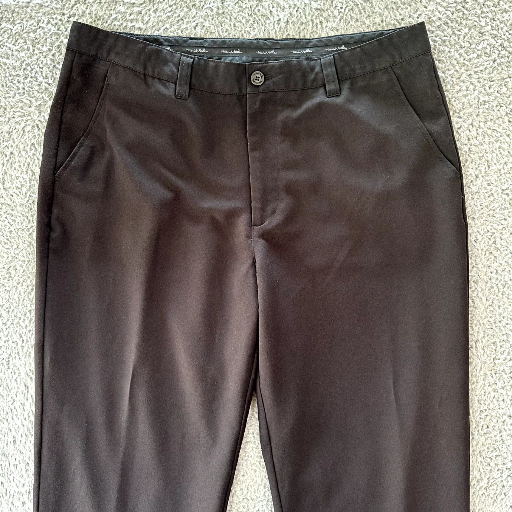 TravisMathew Travis Mathew Pants Men 36 Black Dress Stretch Golf Straight Pants Size US 36 / EU 52 - 2 Thumbnail