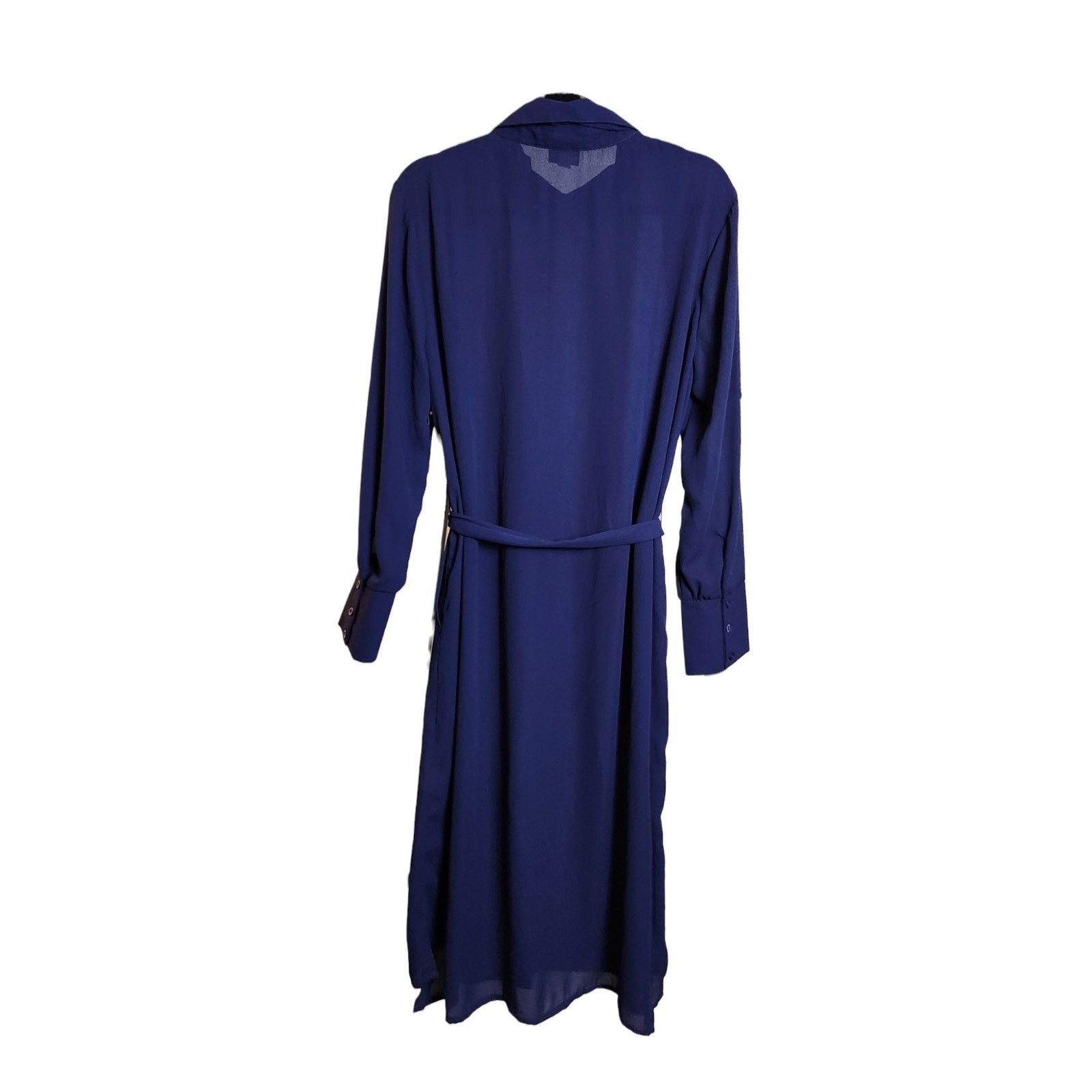 Other LuLaRoe Blue Button-Down Belted Dress - Size Large - NWT Size L / US 10 / IT 46 - 2 Thumbnail