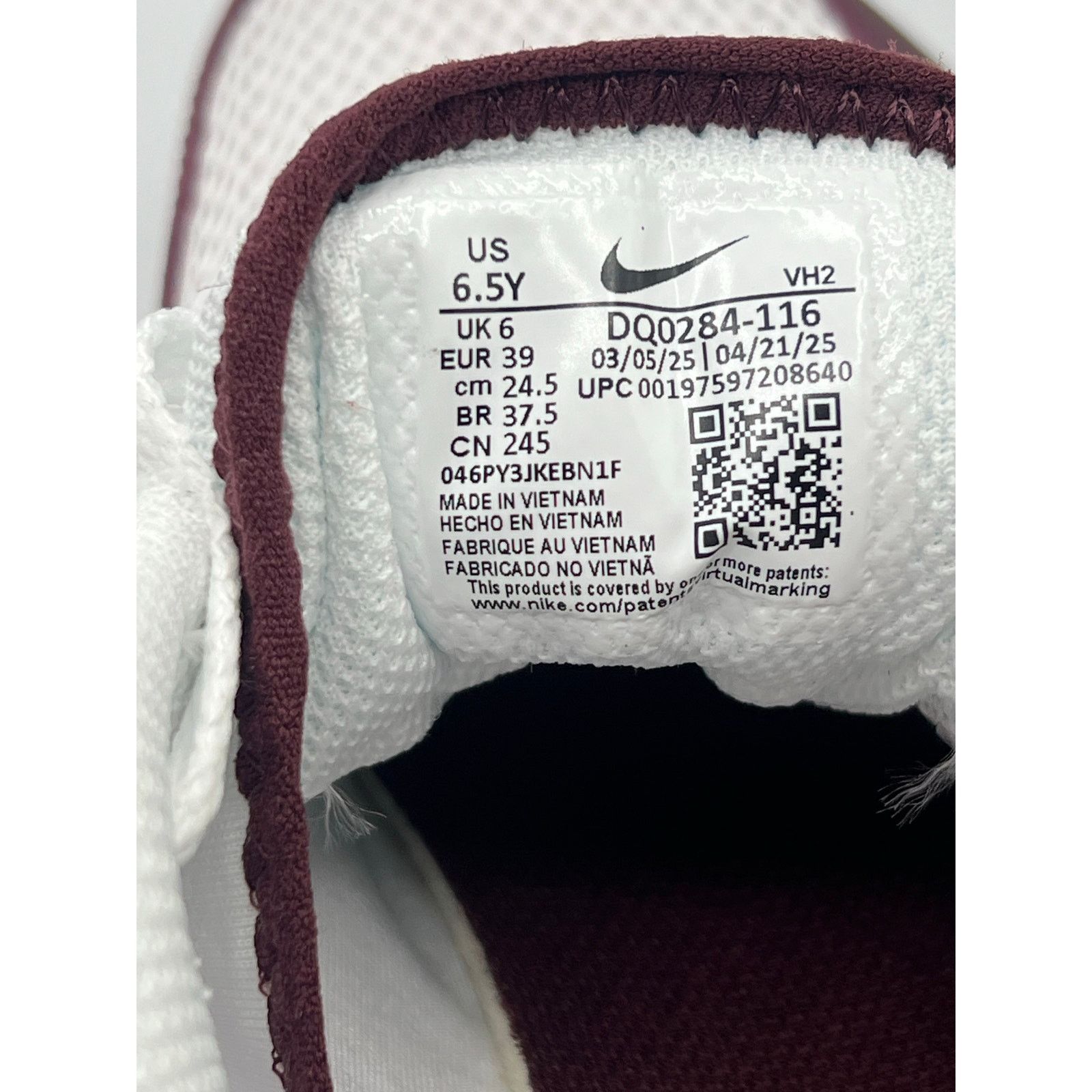 Nike Nike Air Max SYSTEM GS “White Burgundy Crash Pink” Size US 8 / IT 38 - 6 Thumbnail