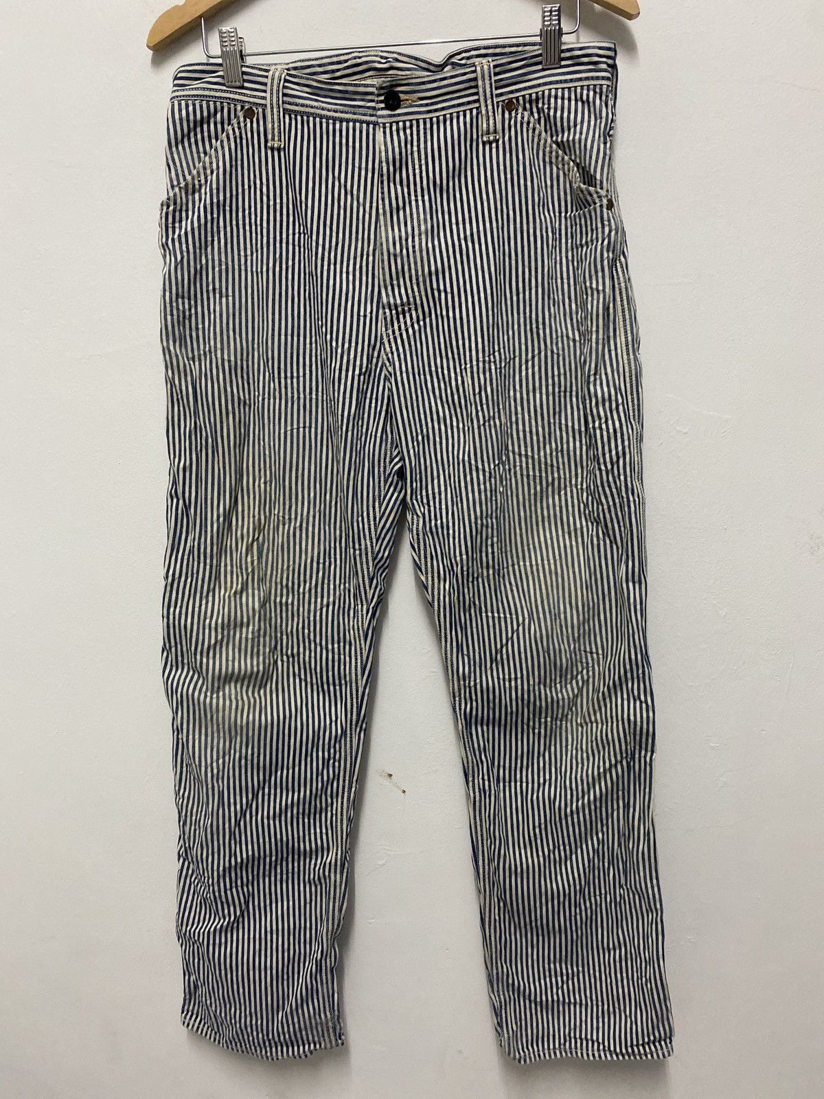 Freewheelers Bootleggers Japan Denim Workwear Jeans Hickory Striped