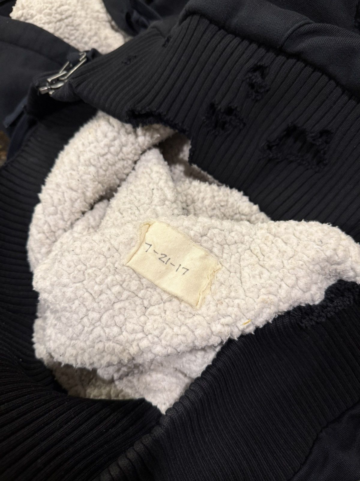 Greg Lauren Greg Lauren Black Fleece Hoodie Sherpa Lined Zip Up Hoodie Size US L / EU 52-54 / 3 - 17 Thumbnail