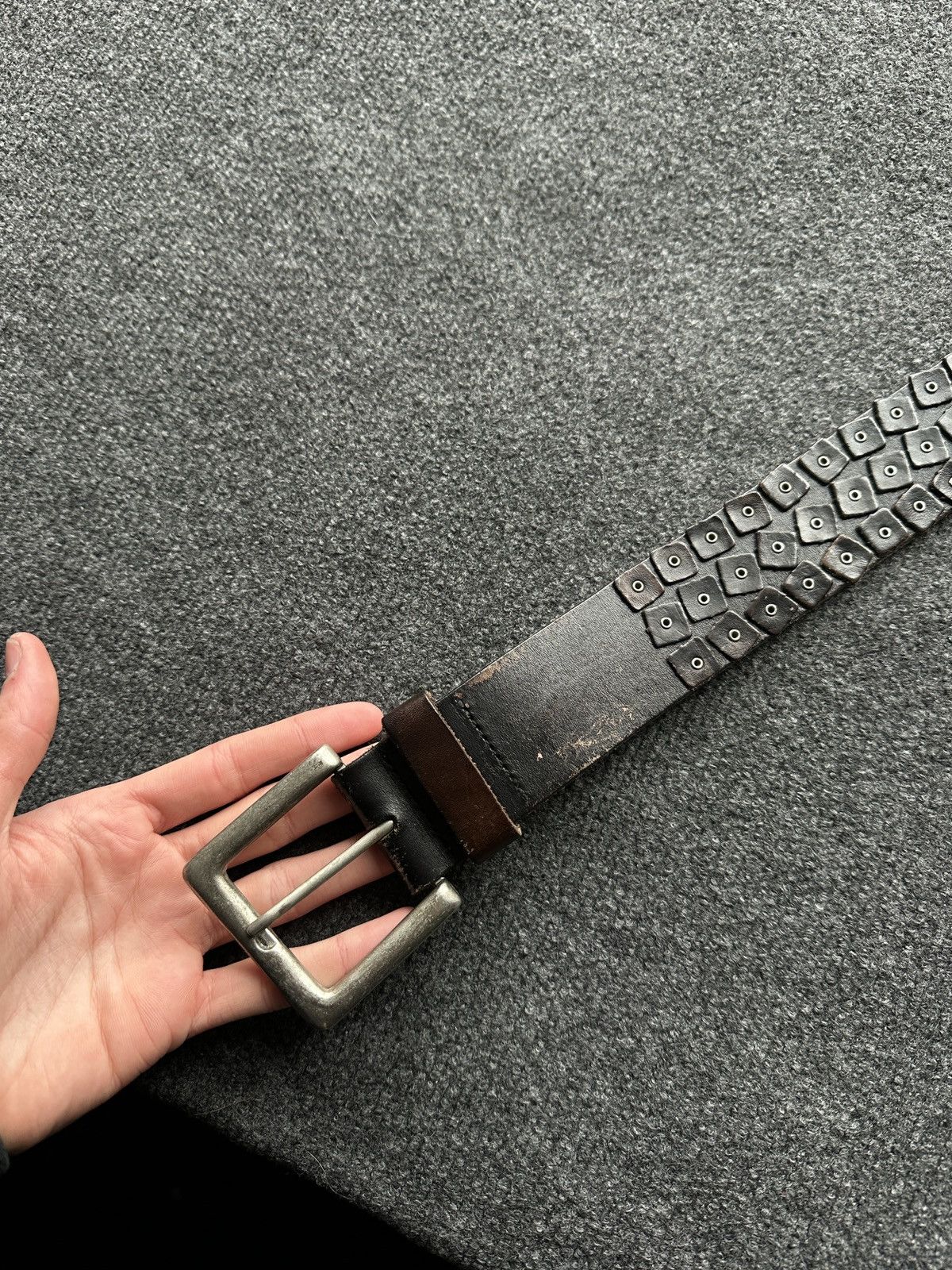 Other 🚨 LEATHER VNTG TRIUMPH MOTORCYCLE BELT RARE MOTO Size ONE SIZE - 2 Thumbnail