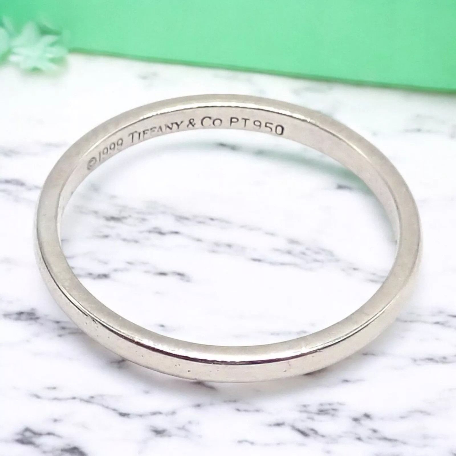 Tiffany & Co. Tiffany & Co Platinum Stacking 2mm Band Ring sz 5.5 1999 Size ONE SIZE - 2 Thumbnail