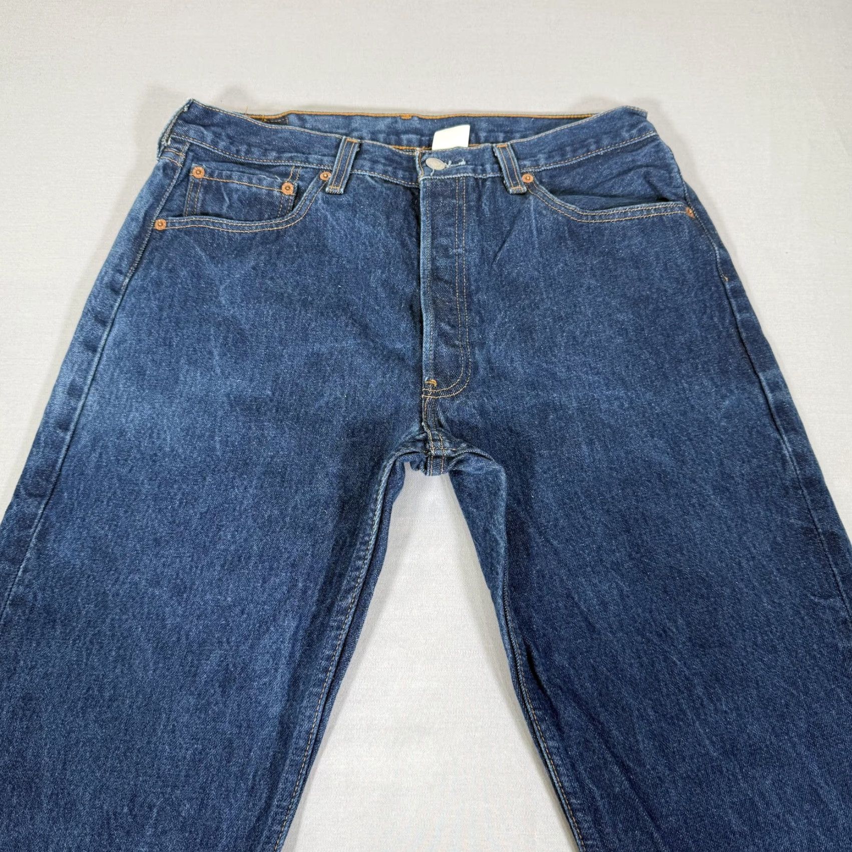 Levi's VINTAGE Levi's Jeans Mens 34x29 Blue 501 Straight Fit Denim Pants Western 90s Size US 34 / EU 50 - 2 Thumbnail