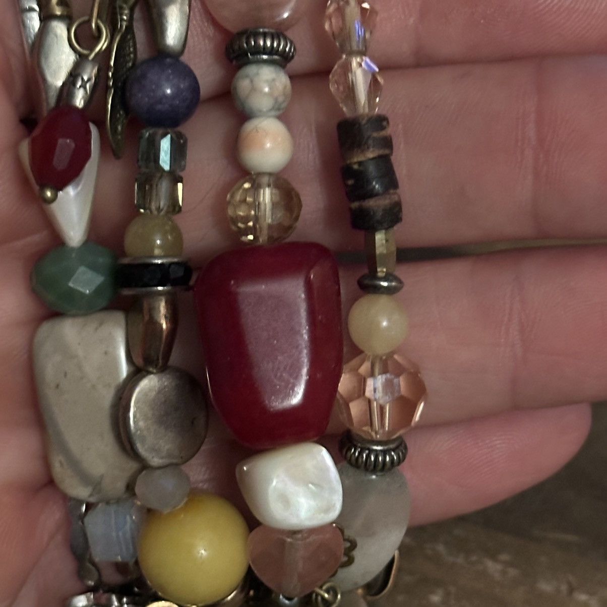 Other Lizou semi precious stone beaded stacked stretch bracelet Size ONE SIZE - 5 Thumbnail