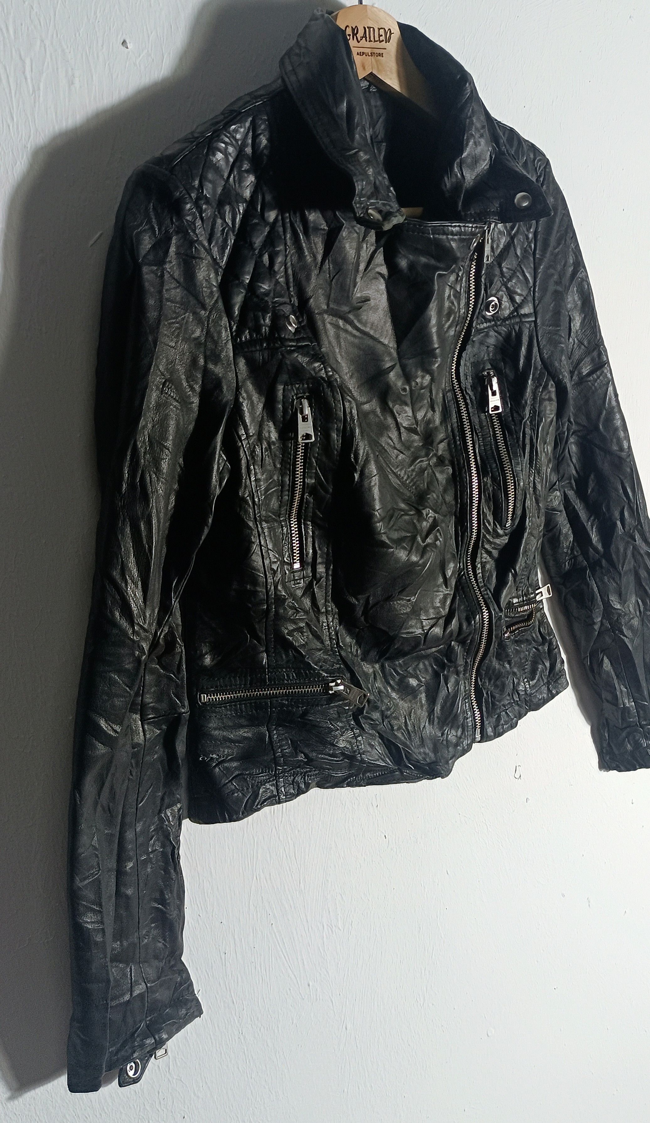 Allsaints 🔥Allsaints Cargo Leather Biker Multi Zipper Jacket Size US XS / EU 42 / 0 - 3 Thumbnail