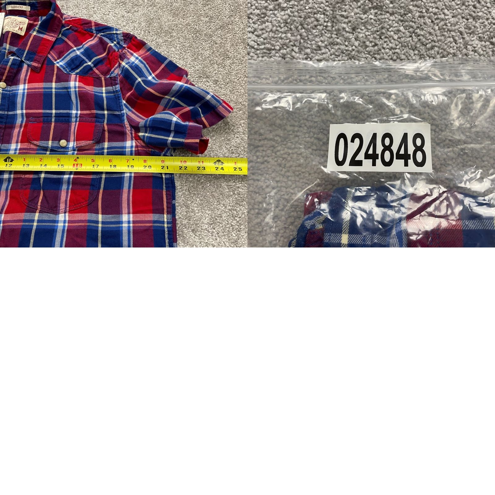 Lucky Brand Lucky Brand Short Sleeve Shirt Mens M Multicolor Plaid Button-Up Flannel Classic Fit Size US M / EU 48-50 / 2 - 9 Thumbnail