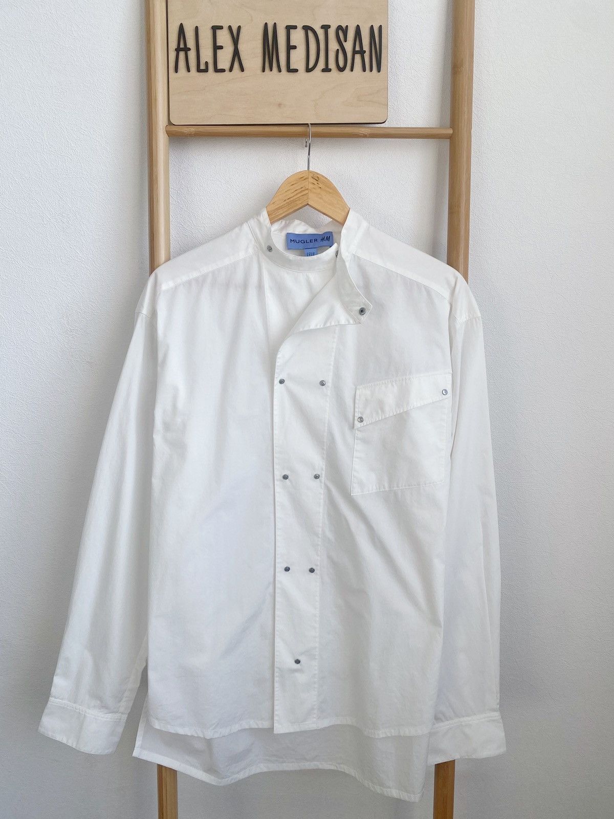 Mugler Mugler x H&M Double-breasted Poplin Shirt Size XL Size US XL / EU 56 / 4 - 5 Thumbnail