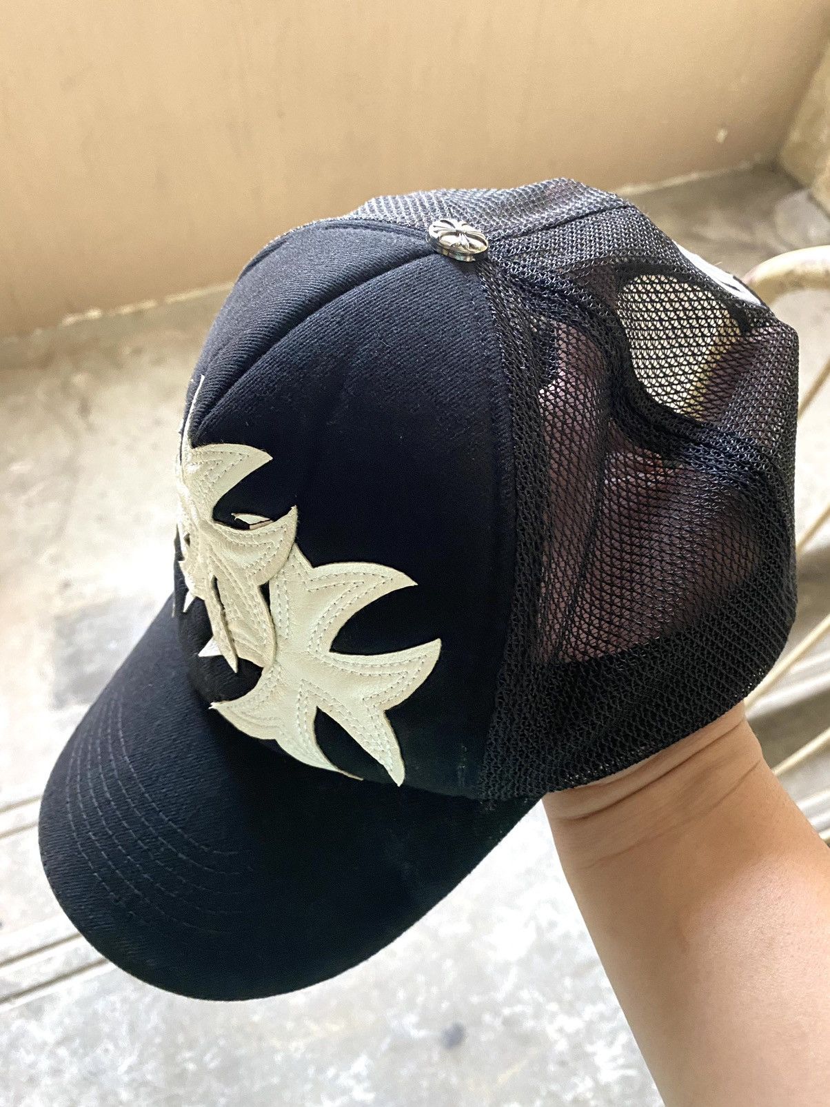 Japanese Brand Vintage cap Leather Cross Dualism inspired Chrome hearts Size ONE SIZE - 5 Thumbnail