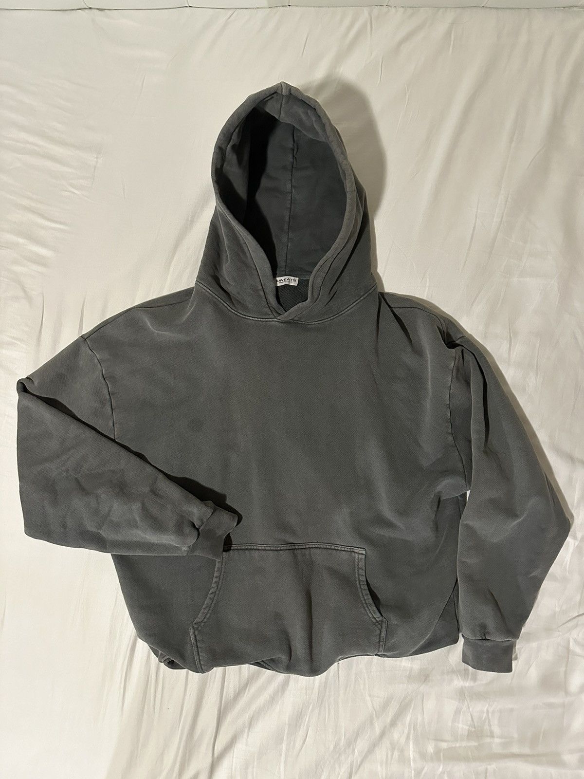 Vintage Sweats Collective Heavyweight Washed Grey Hoodie 460gsm 
