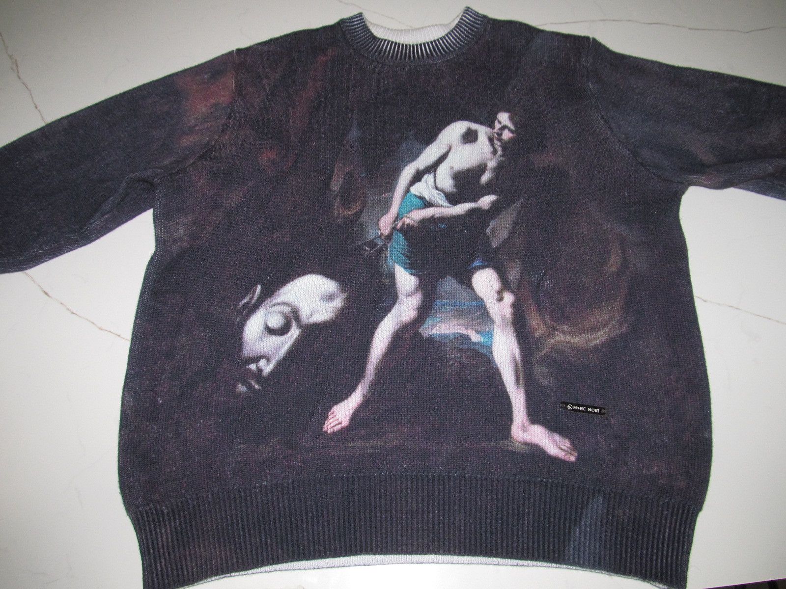 M+Rc Noir Oversize David and Goliath Sweater (heavy knit) FW20 Size US XL / EU 56 / 4 - 1 Thumbnail