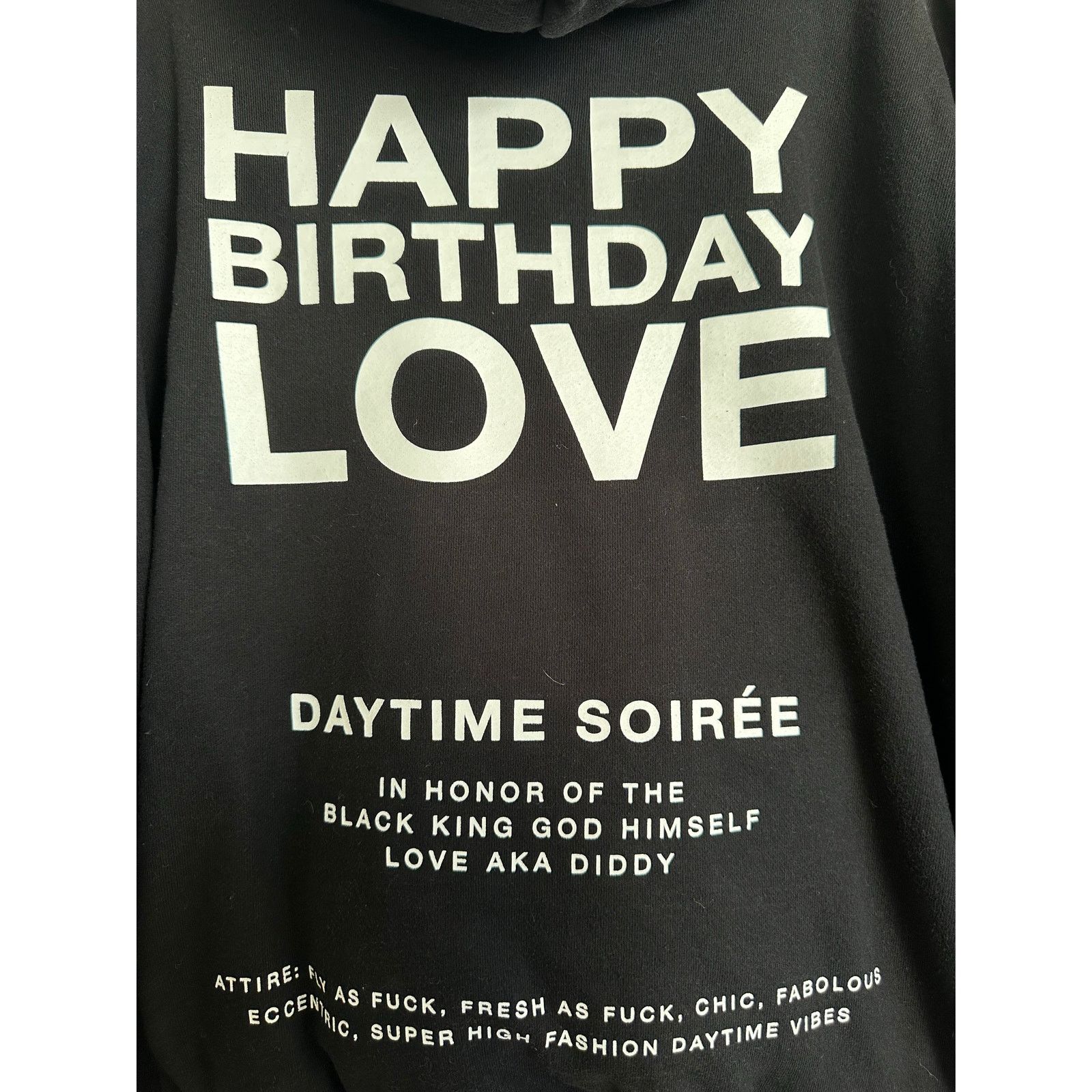 Los Angeles Apparel RARE ORIGINAL P DIDDY BIRTHDAY SOIRÉE INVITATION HOODIE Size US XL / EU 56 / 4 - 5 Thumbnail