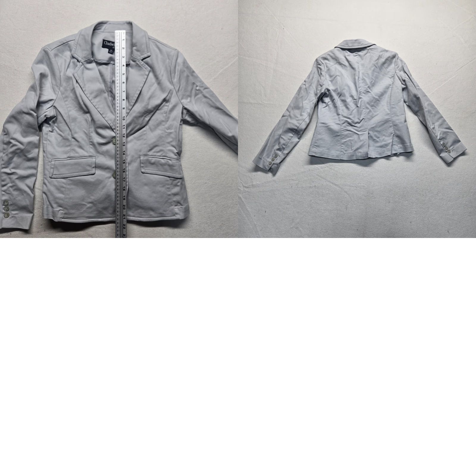 Vintage VINTAGE Chadwick’s Leather Blazer Short Jacket Coat Women 6P Petite Gray 90s Fashion Mens Womens? Size M / US 6-8 / IT 42-44 - 8 Thumbnail