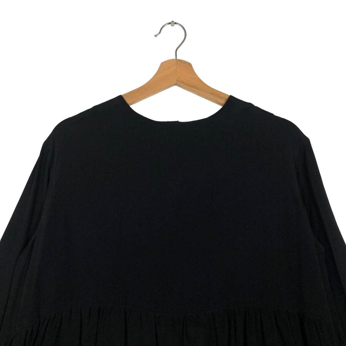 Yohji Yamamoto 🔥Rich Black - Y’s Yohji Yamamoto Blouse Oversized Size M / US 6-8 / IT 42-44 - 3 Thumbnail