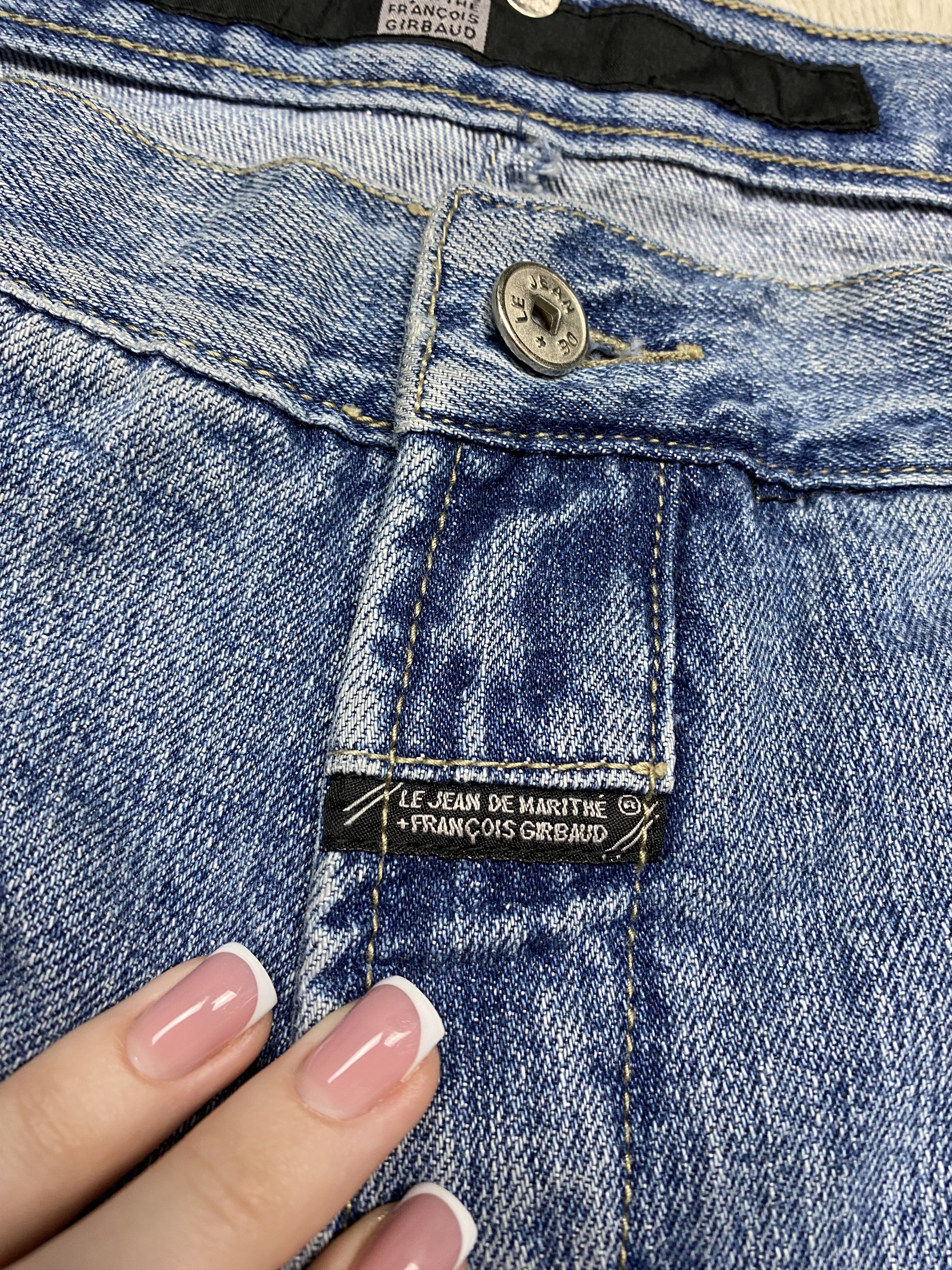 Marithe + Francois Girbaud Marithe Francois Girbaud 90s Vintage Denim Shorts Size US 38 / EU 54 - 4 Thumbnail